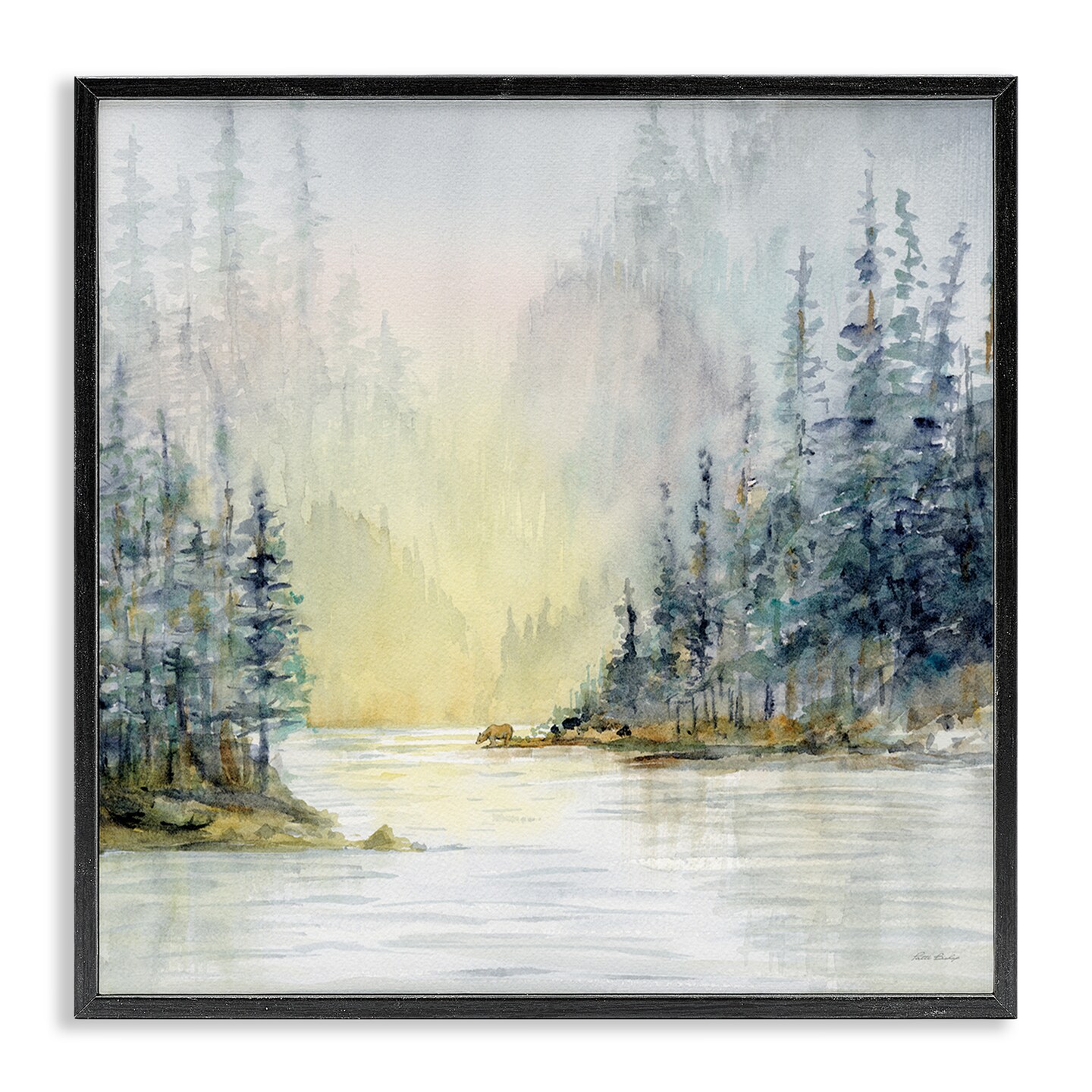 Stupell Industries Winter Woodland Scene Framed Giclee Wall Art Design by Patti Bishop
