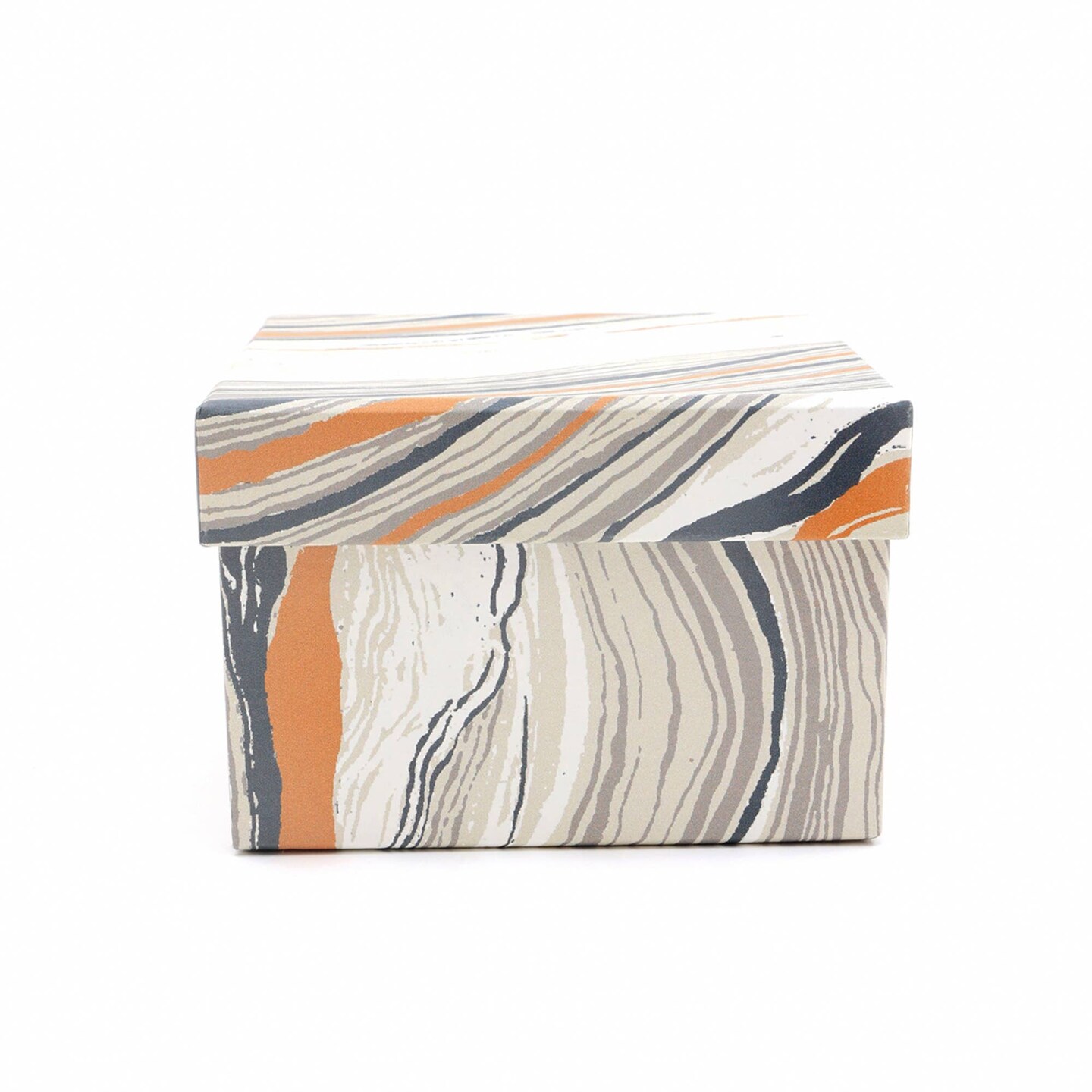 Handmade Paper Square Gift Box - Set of 2, 5 X 5 X 3 Inch