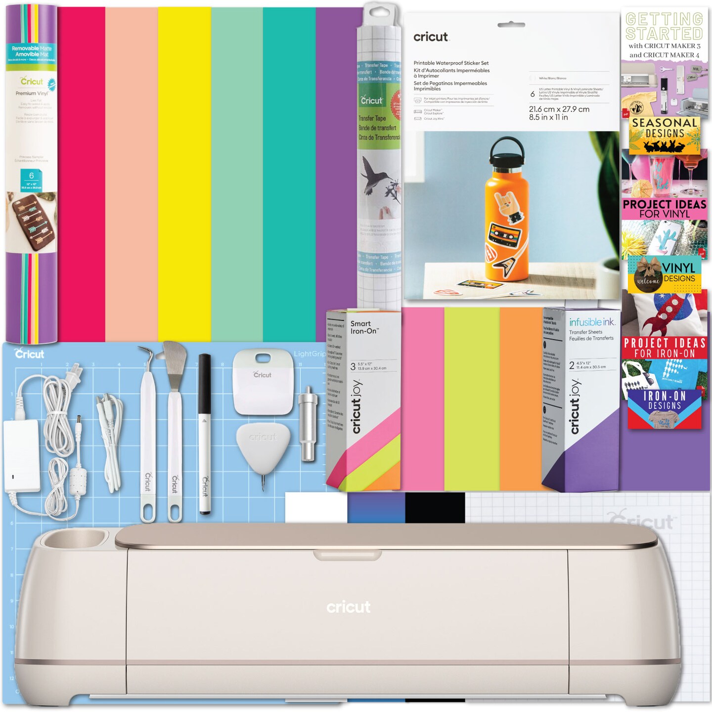 Cricut Maker 4 Craft Cutting Machine with Ultimate Sticker Making Bundle