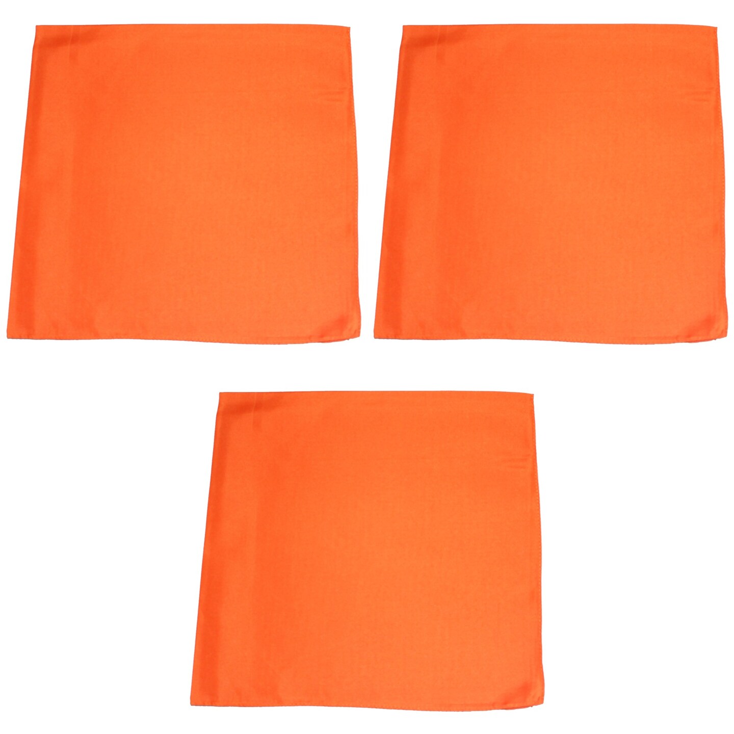 3 Pack Plain Polyester Bandanas Lightweight and Versatile Accessories