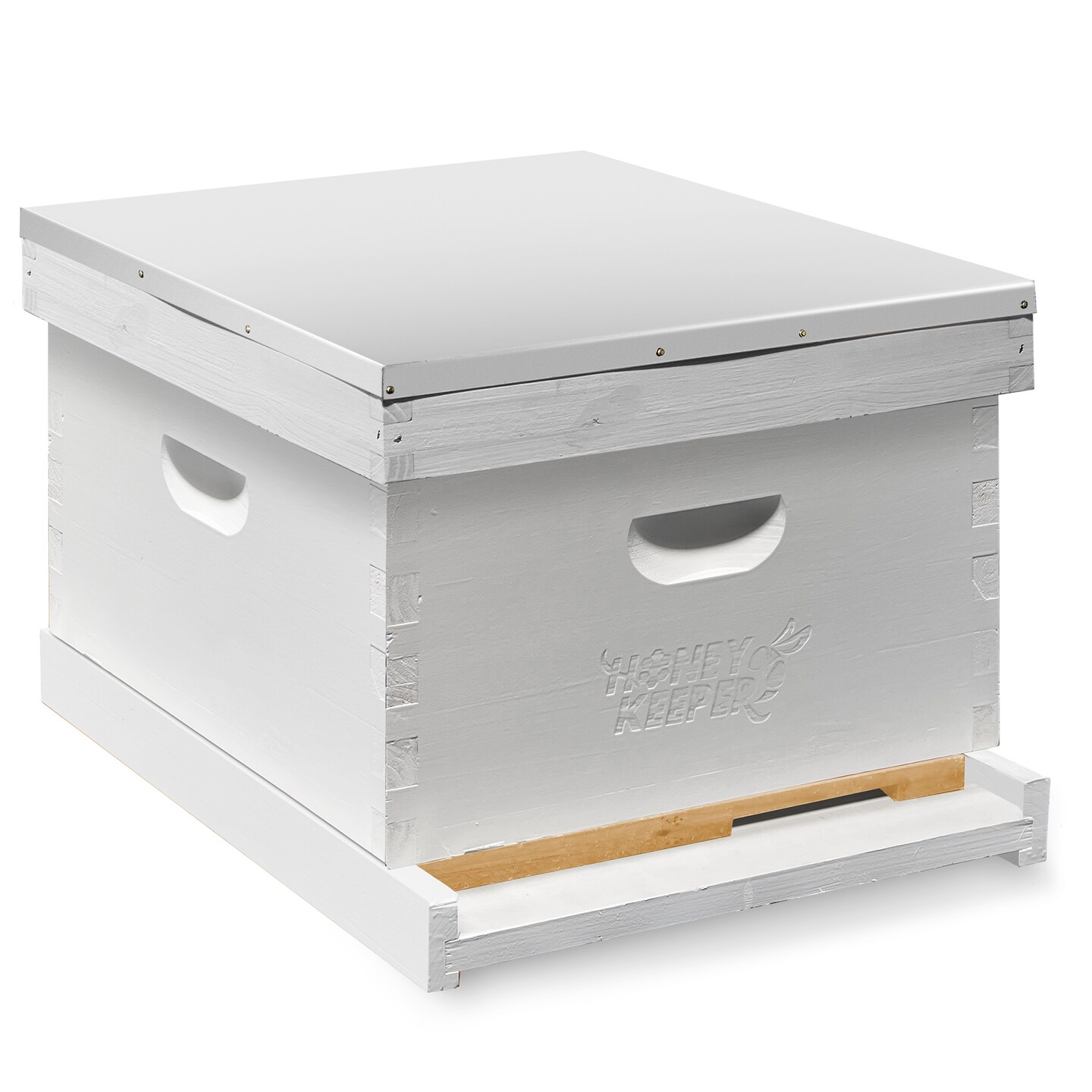 Honey Keeper Beginner Bee Hive Kit, Fully Assembled and Painted Starter Set with Hive Body &#x26; 10 Frames