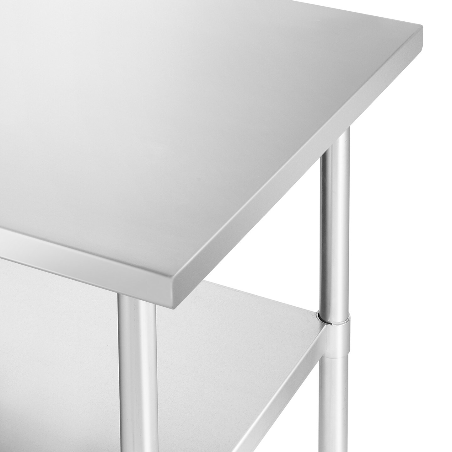 KUTLER Stainless Steel Table, NSF Heavy Duty Commercial Kitchen Prep and Work Table with Undershelf for Restaurant, Hotel, Home