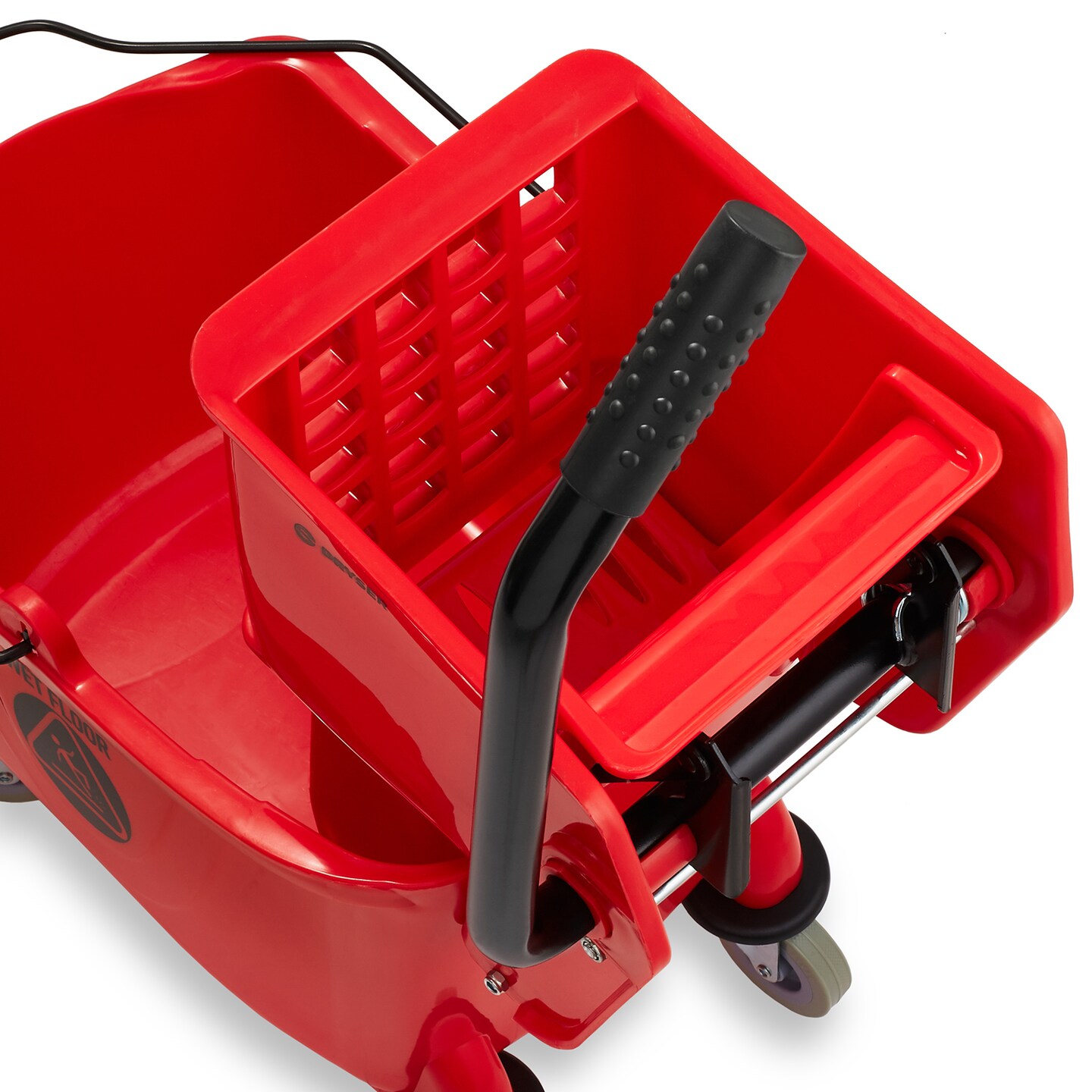 Dryser Commercial Mop Bucket with Side Press Wringer, 26 Quart