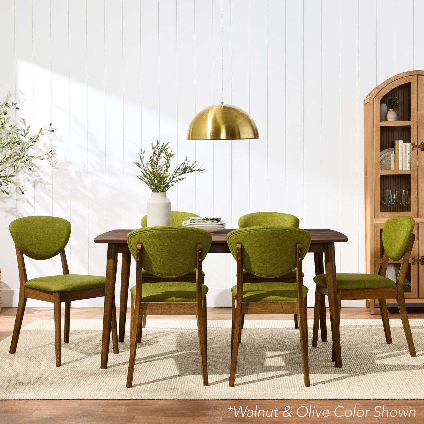 Best Choice Products 2-Piece Mid-Century Modern Wood & Upholstered Dining Chair Set