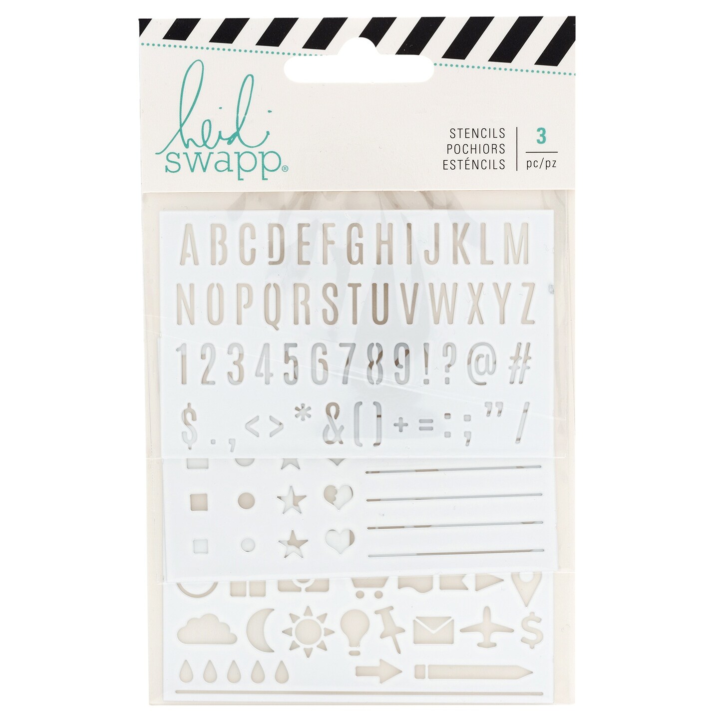 Heidi Swapp Memory Planner Stencils 3/Pkg-Color Fresh