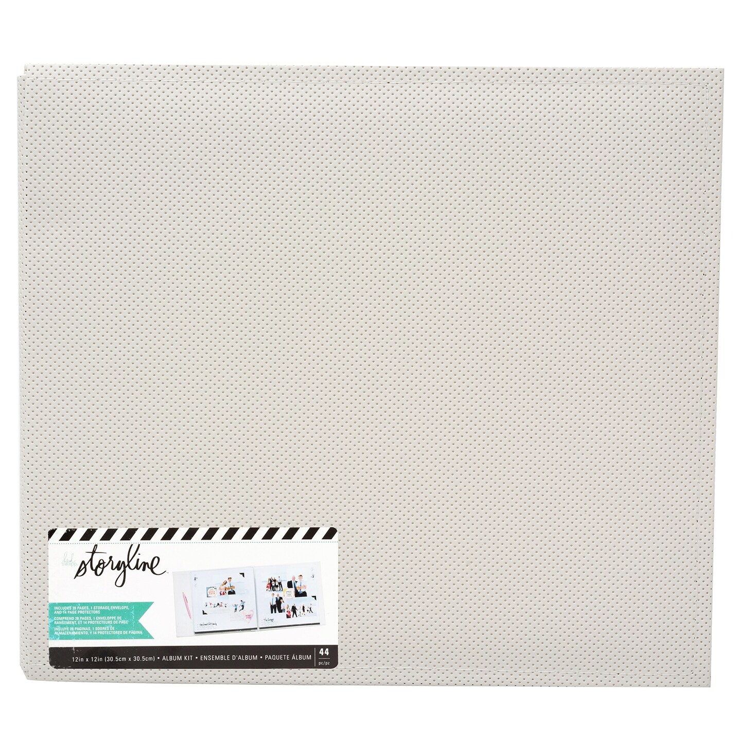Heidi Swapp Storyline2 Post Bound Album 12&#x22;X12&#x22;-Cream Perforated