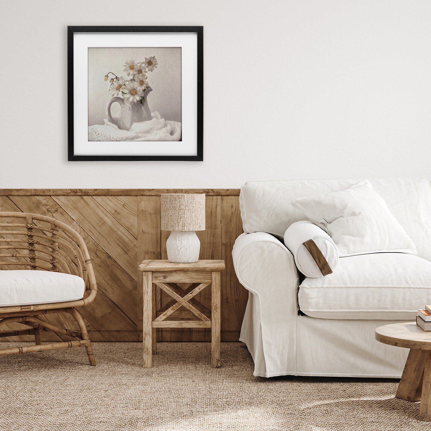 Stupell Industries Simple Pleasures Daisy Vase Framed Print Under Glass, design by Robin-Lee Viera