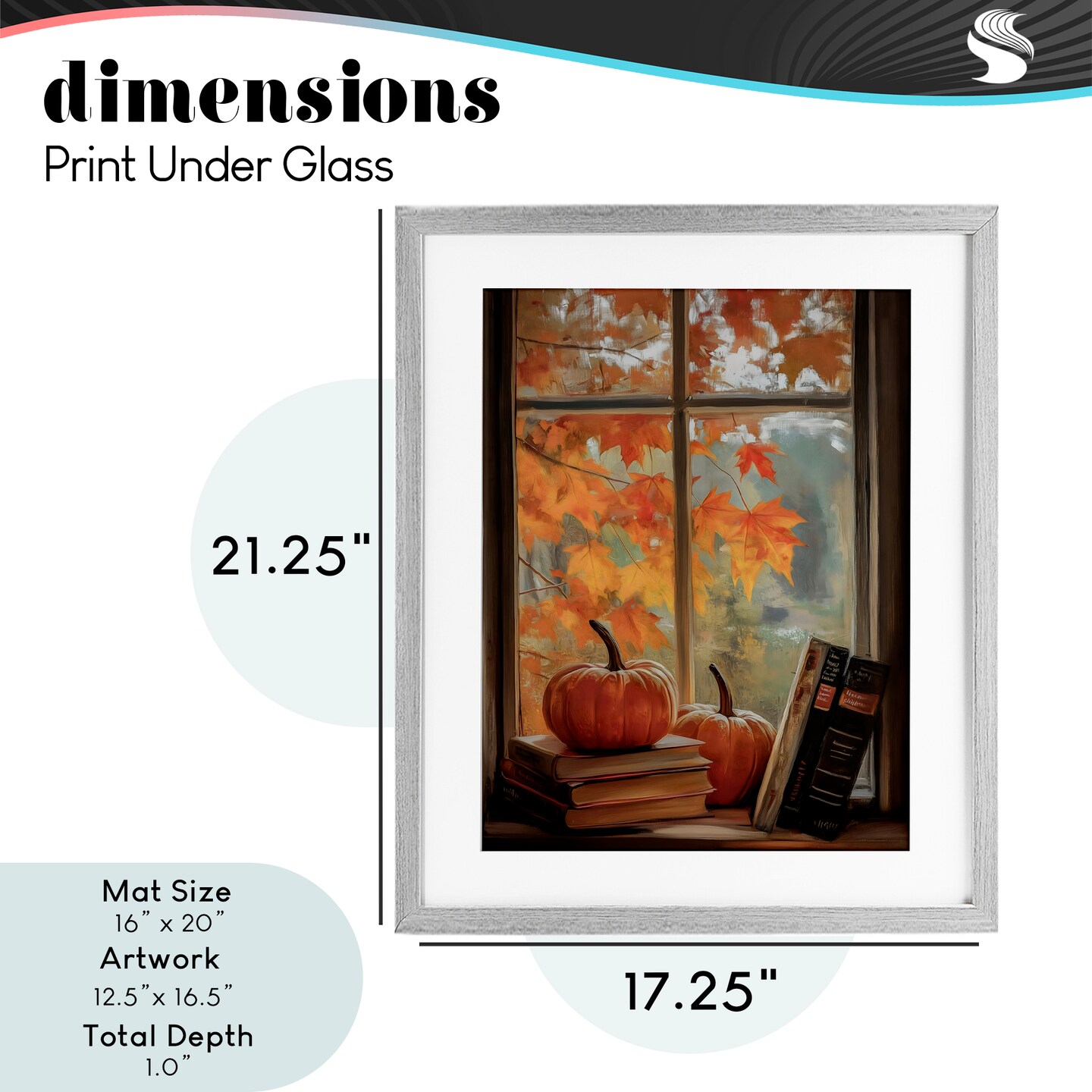 Stupell Industries Cozy Fall Window Books Framed Print Under Glass, design by Arlington Prints