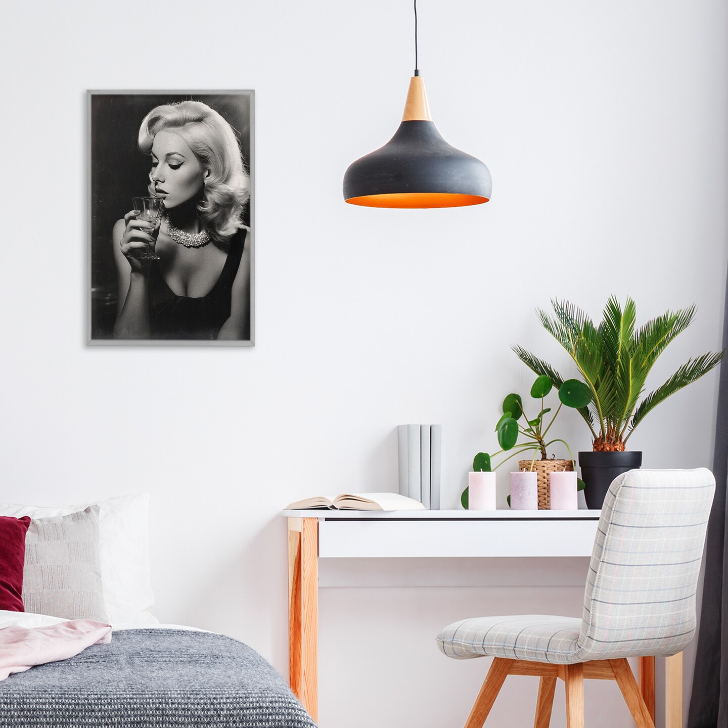 Stupell Industries Classic Woman & Martini Framed Giclee, design by Decent Exposures