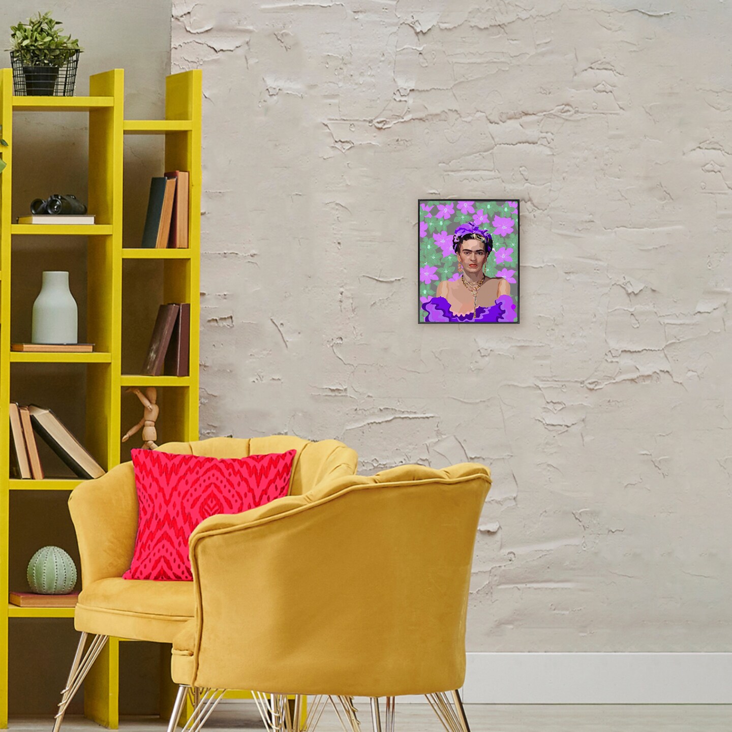 Stupell Industries Floral Reverie Frida Framed Giclee, design by Lynnda Rakos