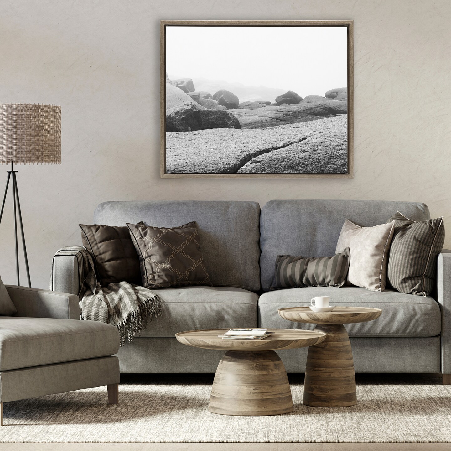 Stupell Industries Rocks at Peggy's Cove Floating Frame, design by Clive Branson