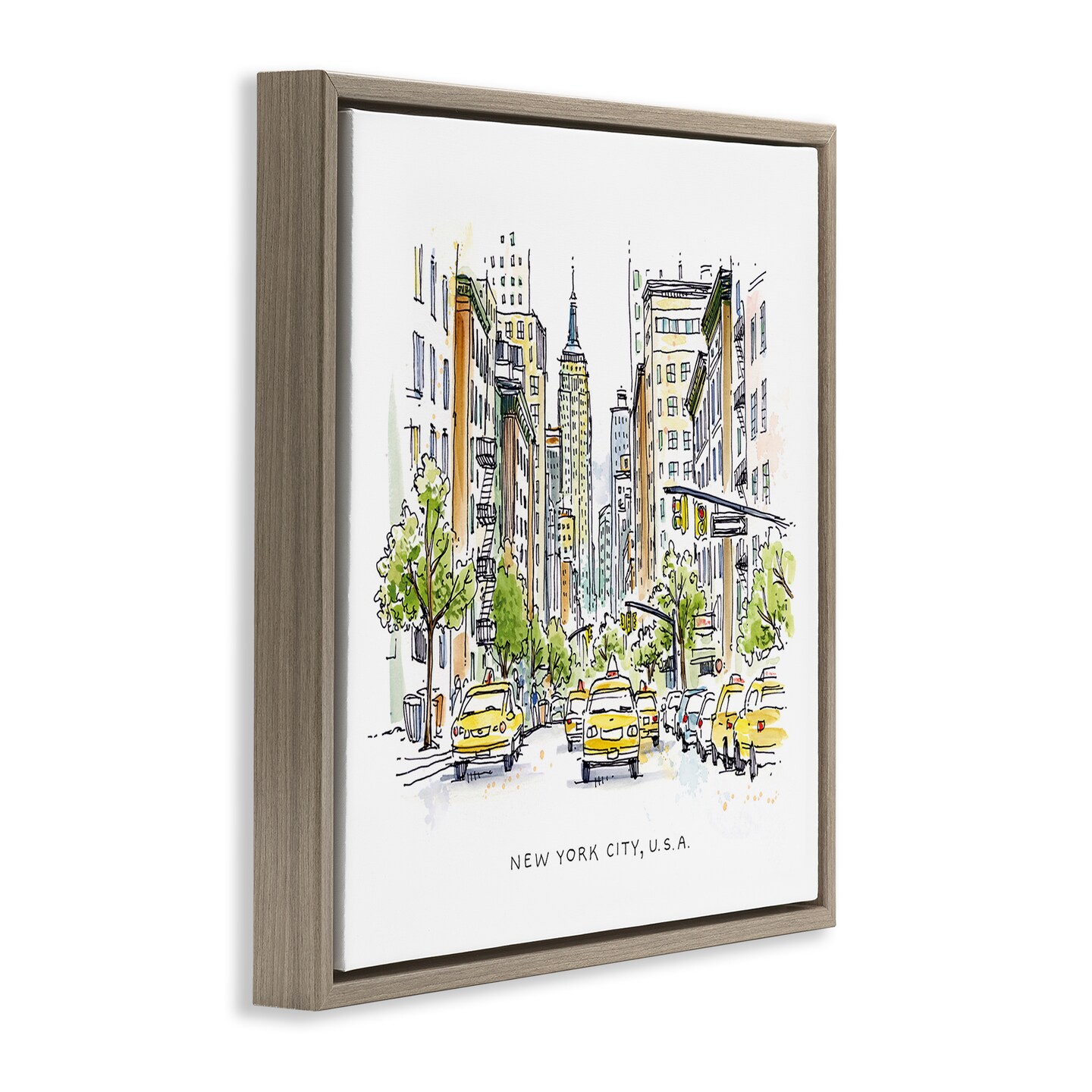 Stupell Industries New York City View Floating Frame By Angela Steahling