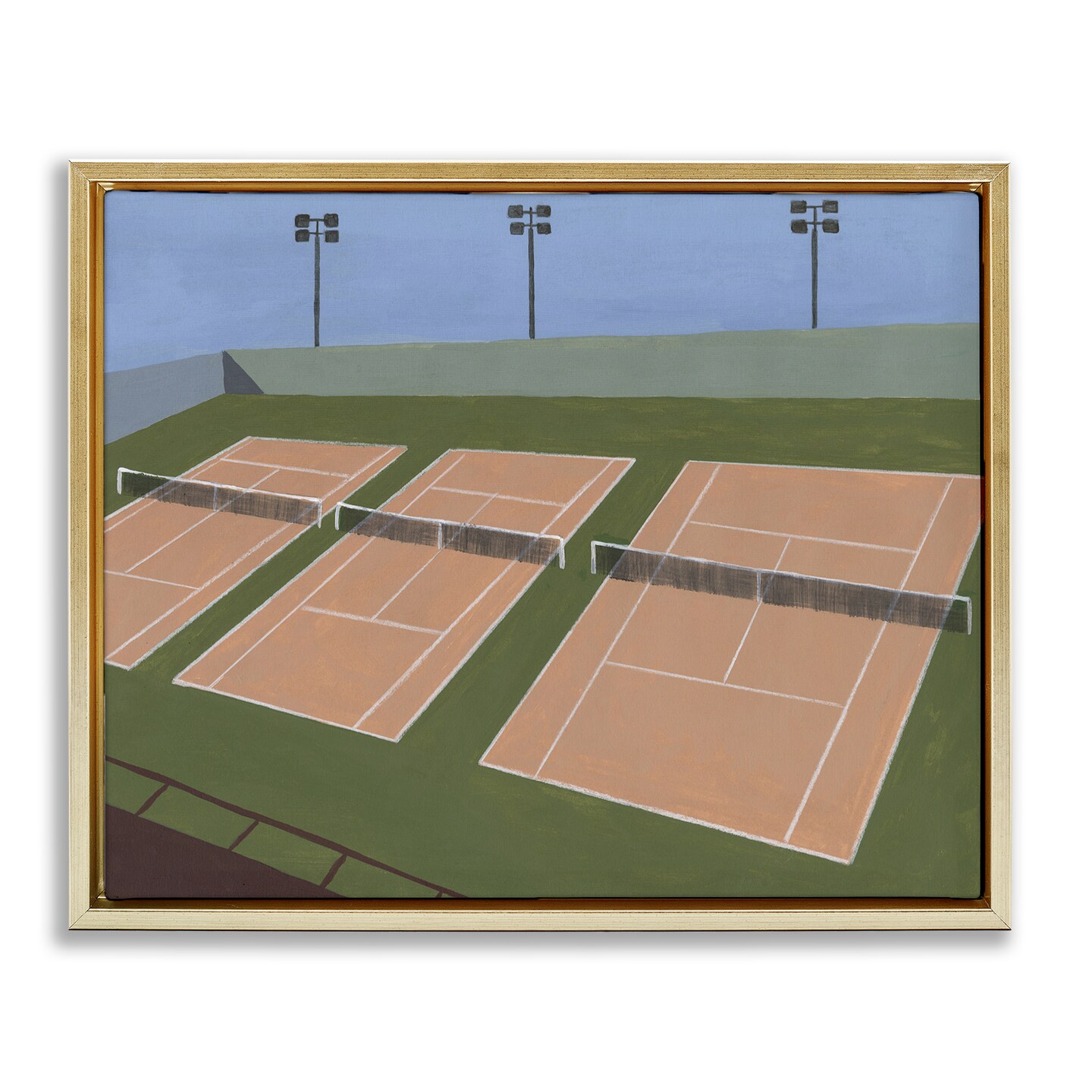 Stupell Industries Tennis Courts View Floating Frame By Michael Willett