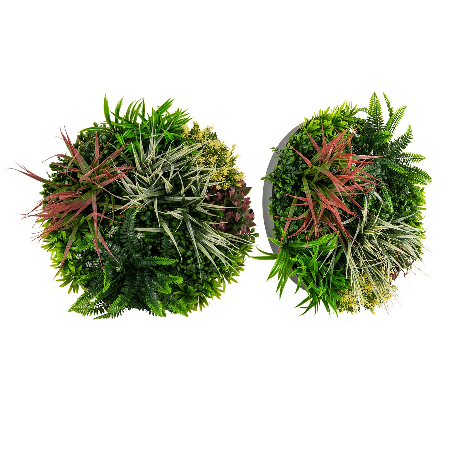 2 Pack Square Framed Artificial Foliage Wall Art - 20&#x22; x 20&#x22; ( L x W)