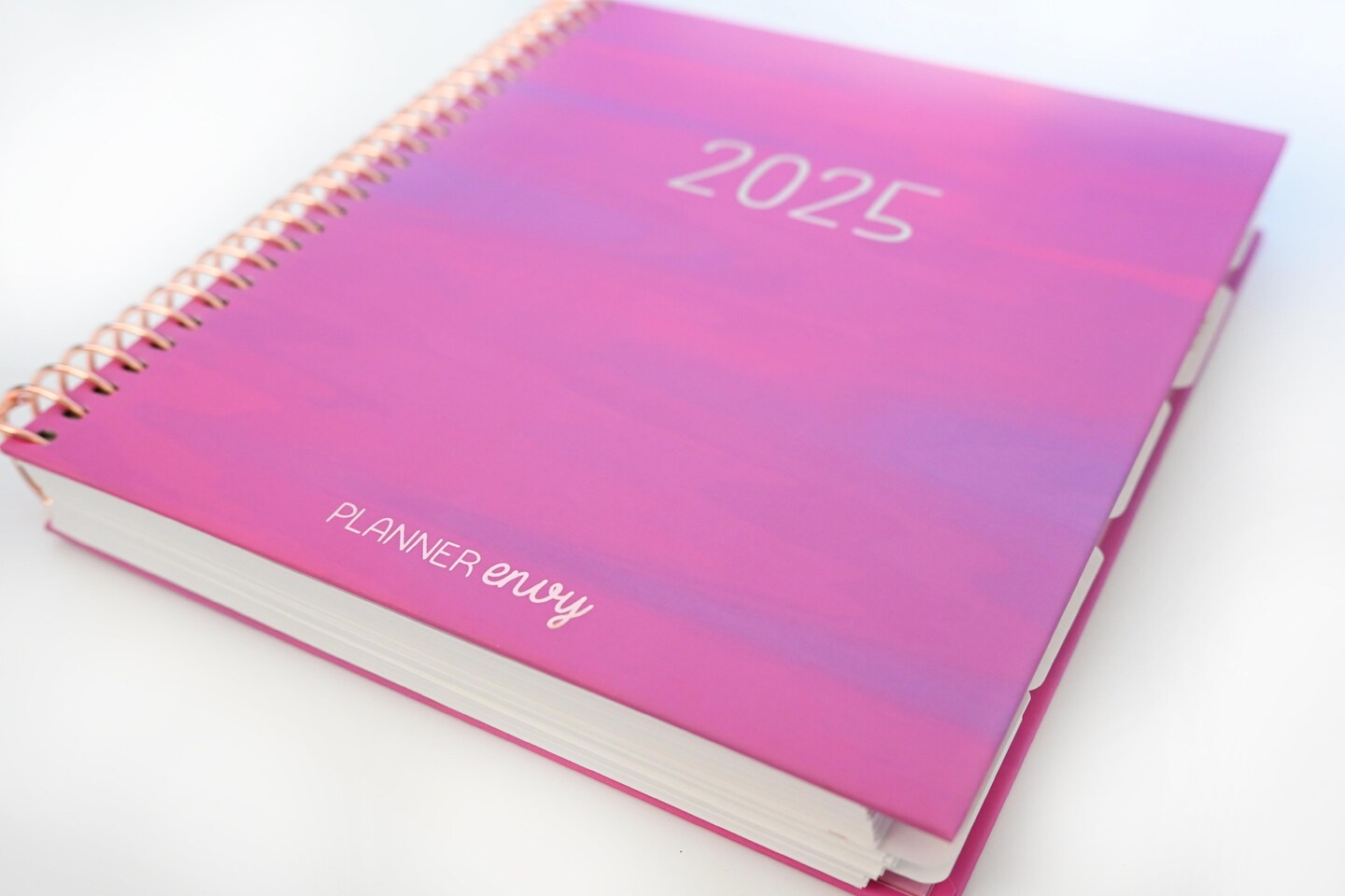 2025 Planner - Vertical Layout, Spiral Bound - &#x22;Fuchsia Strokes&#x22; (#304)