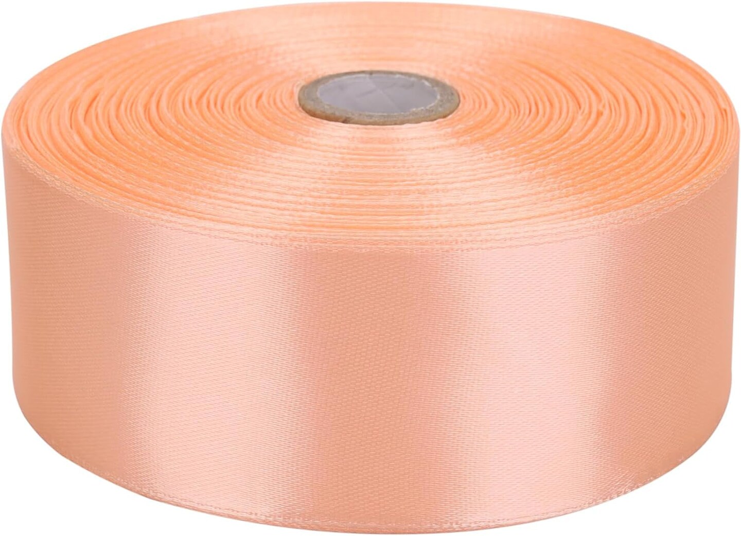 1-1/2 Inch Champagne Pink Satin Ribbon 50 Yards Solid Fabric Ribbons Roll for Wedding Invitations, Bridal Bouquets, Sewing, Party Decorations, Gift Wrapping and More