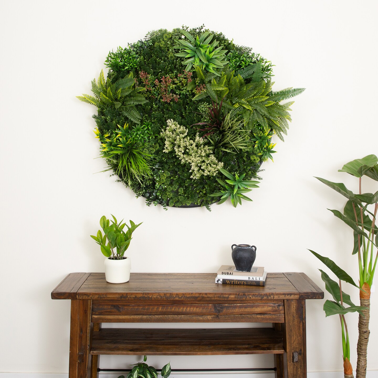 Nearly Natural Amazon Rainforest Artificial Living Wall Panel with Black Frame - 38&#x22; - Green