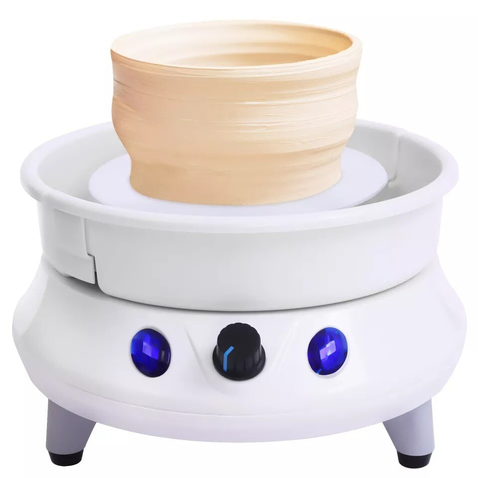 120W Table Top Electric Pottery Wheel Ceramic Work Clay Forming Machine Tool DIY