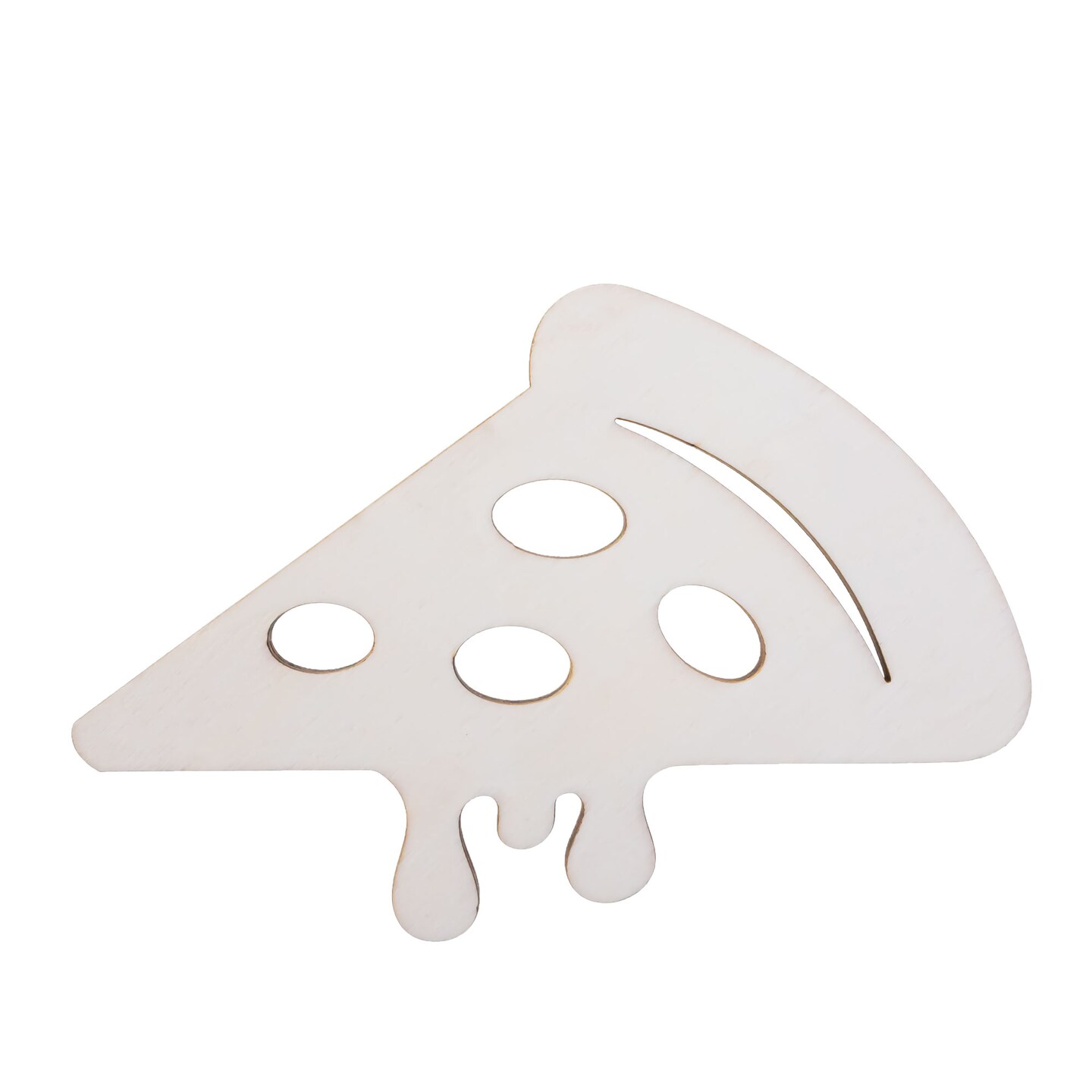 Unfinished Wooden Pizza Cutout DIY Craft 5.75 Inches