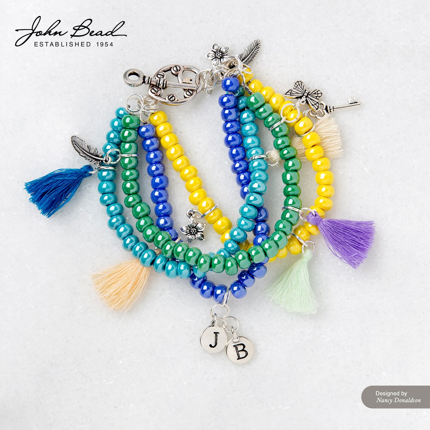 John Bead 1in Poly Cotton Tassels, 10pcs
