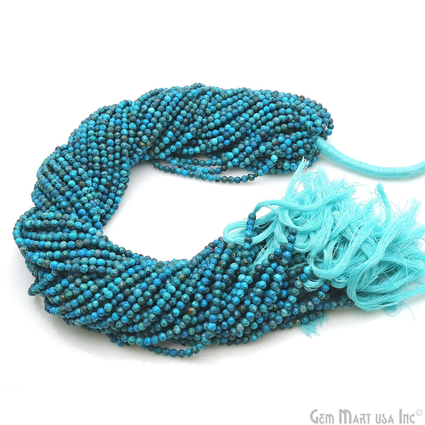 Gemstone Rondelle Bead Strands, Round Faceted, Polished Beads, Handmade Rondelle Beads, 12.5-inch, 3-4mm Round Strands for DIY Jewelry Making, GemMartUSA (70002)