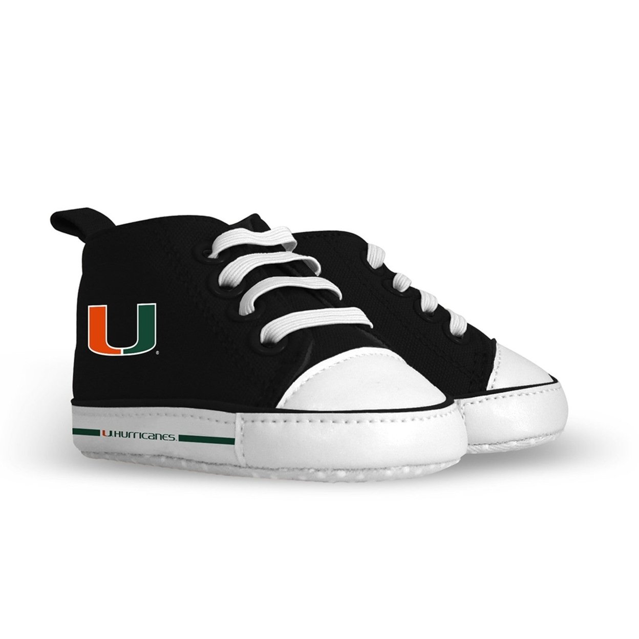 Miami Hurricanes Baby Shoes Unisex High Top Pre-Walkers Soft Fabric Comfortable