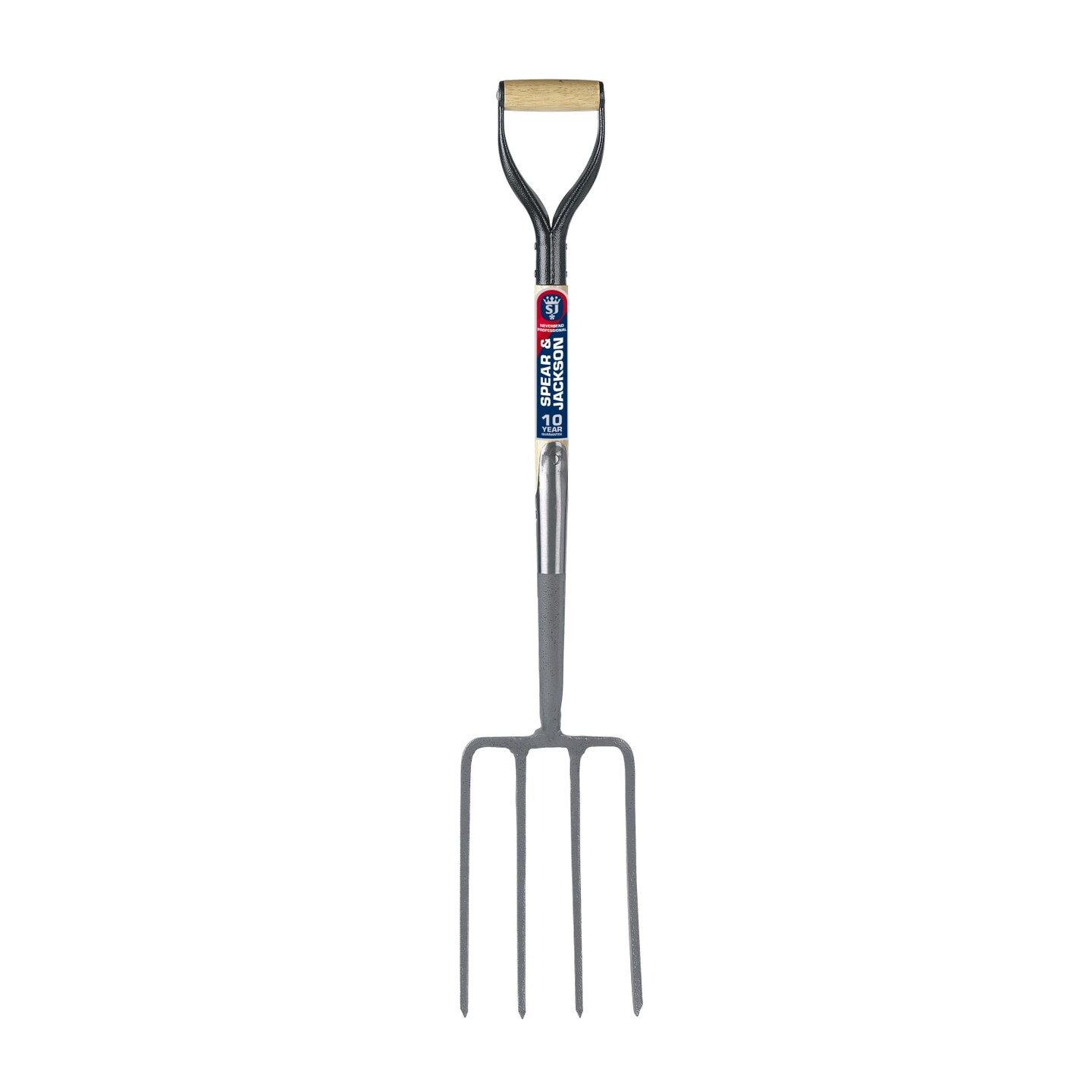 Spear &#x26; Jackson Neverbend Professional Digging Fork &#x2013; Heavy-Duty Forged Carbon Steel Garden Fork for Tough Soil and Cultivation