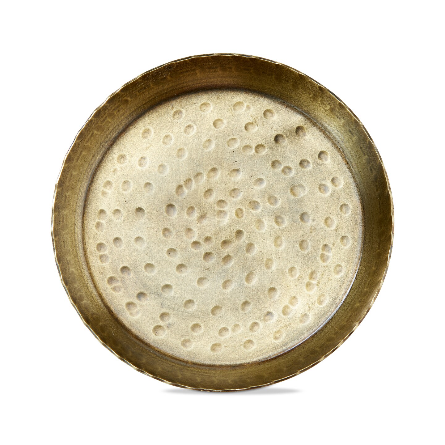 Remi Round Pillar Plate Antique Brass
