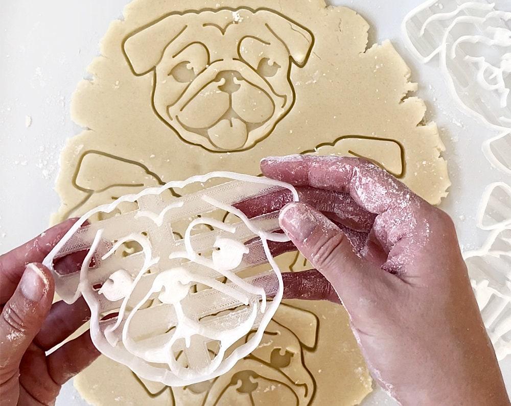 Pug Cookie Cutter, Pet Portrait Cookie Cutter, Fondant Cutter with stamp, Dog Cutter, Unique Personal gift product 2