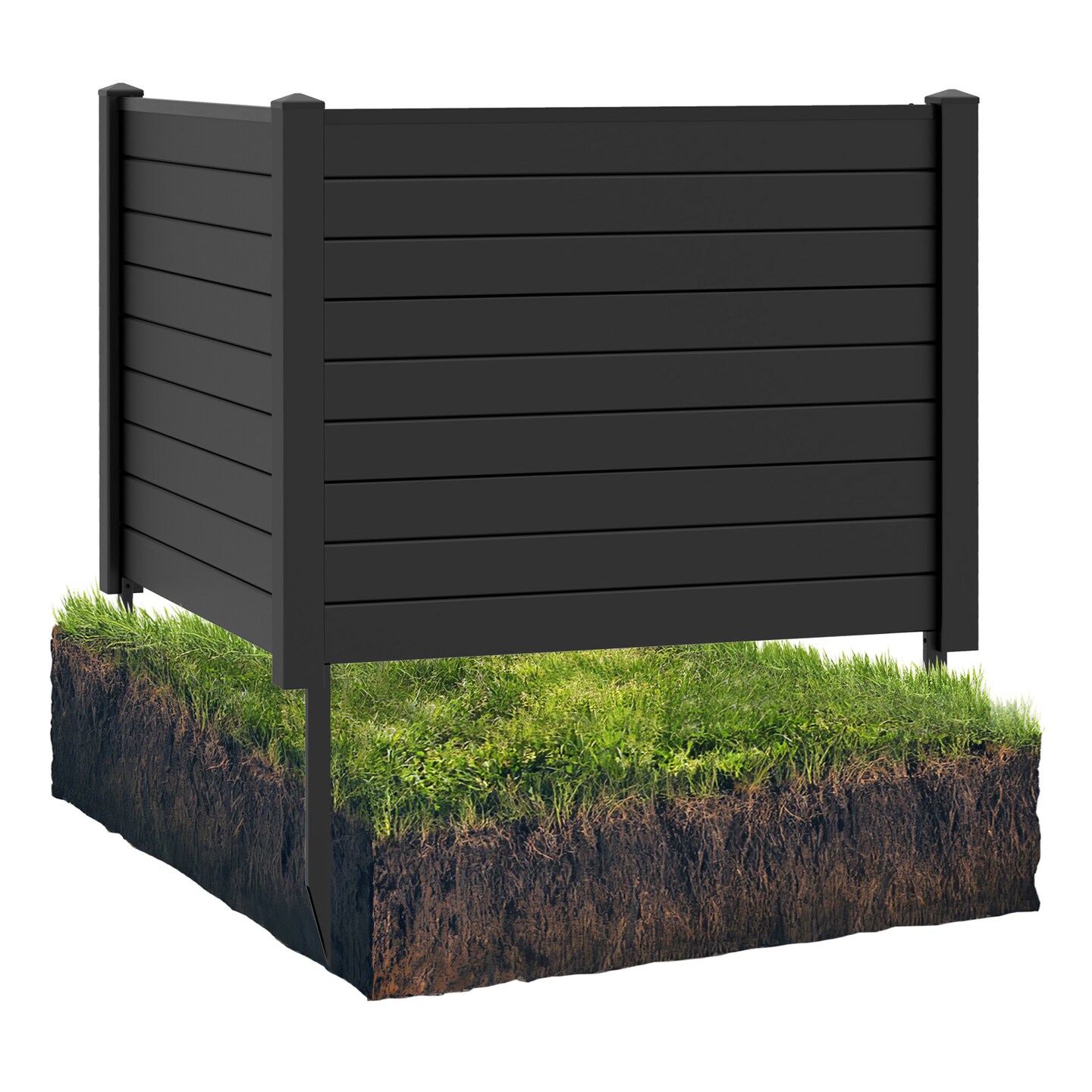 Outdoor PVC Privacy Screens Fence Panels with 20 Inch Long Stakes