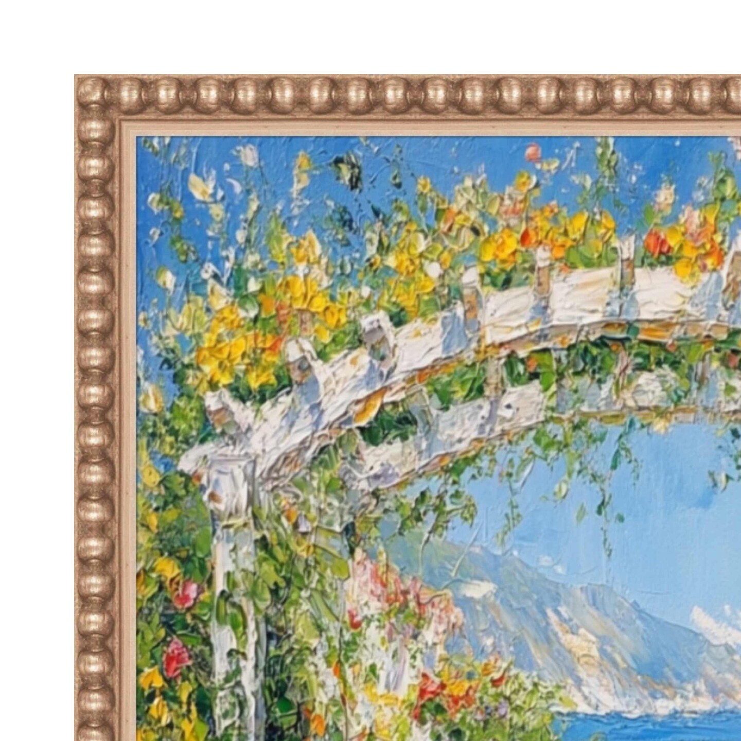 Slim Silver Leaf Beaded Picture Frame 24x30 frame