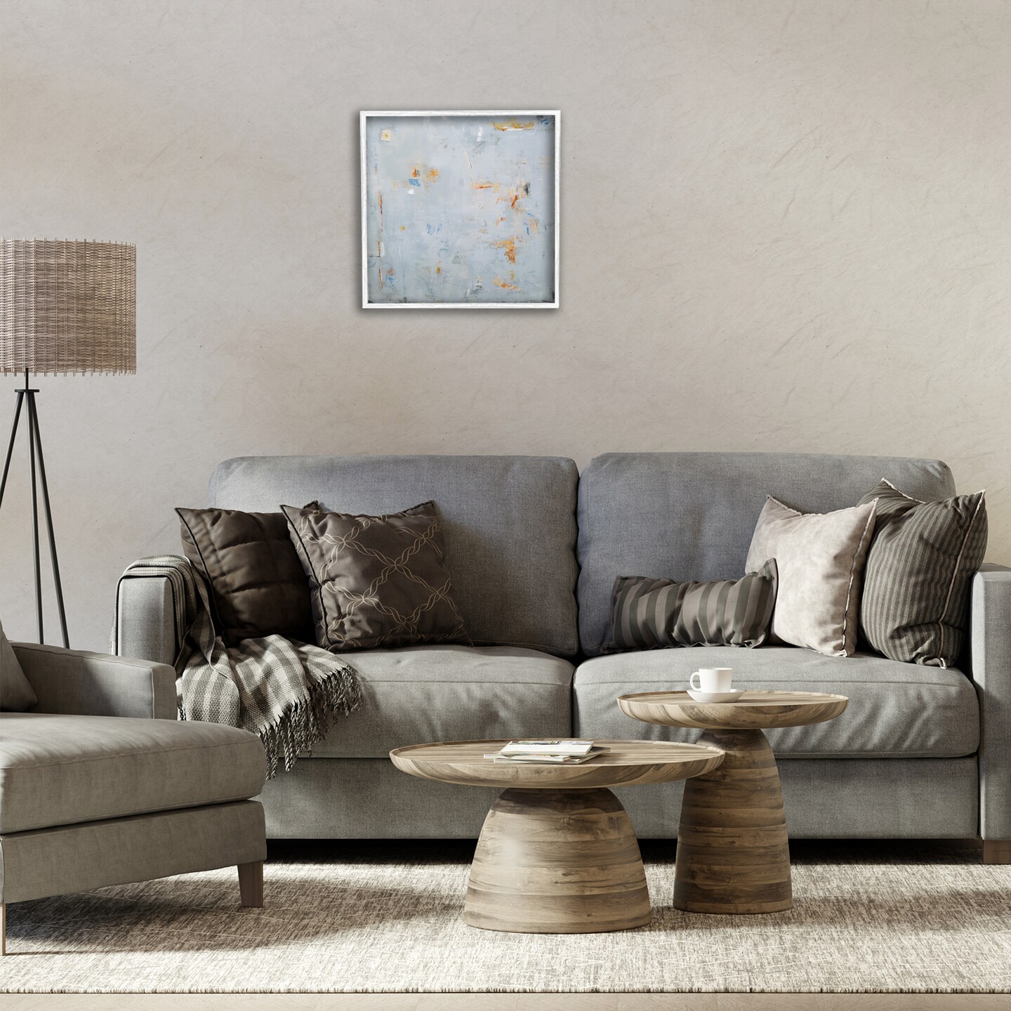 Stupell Industries Abstract Grey & Accents Framed Giclee Design by Jodi Major