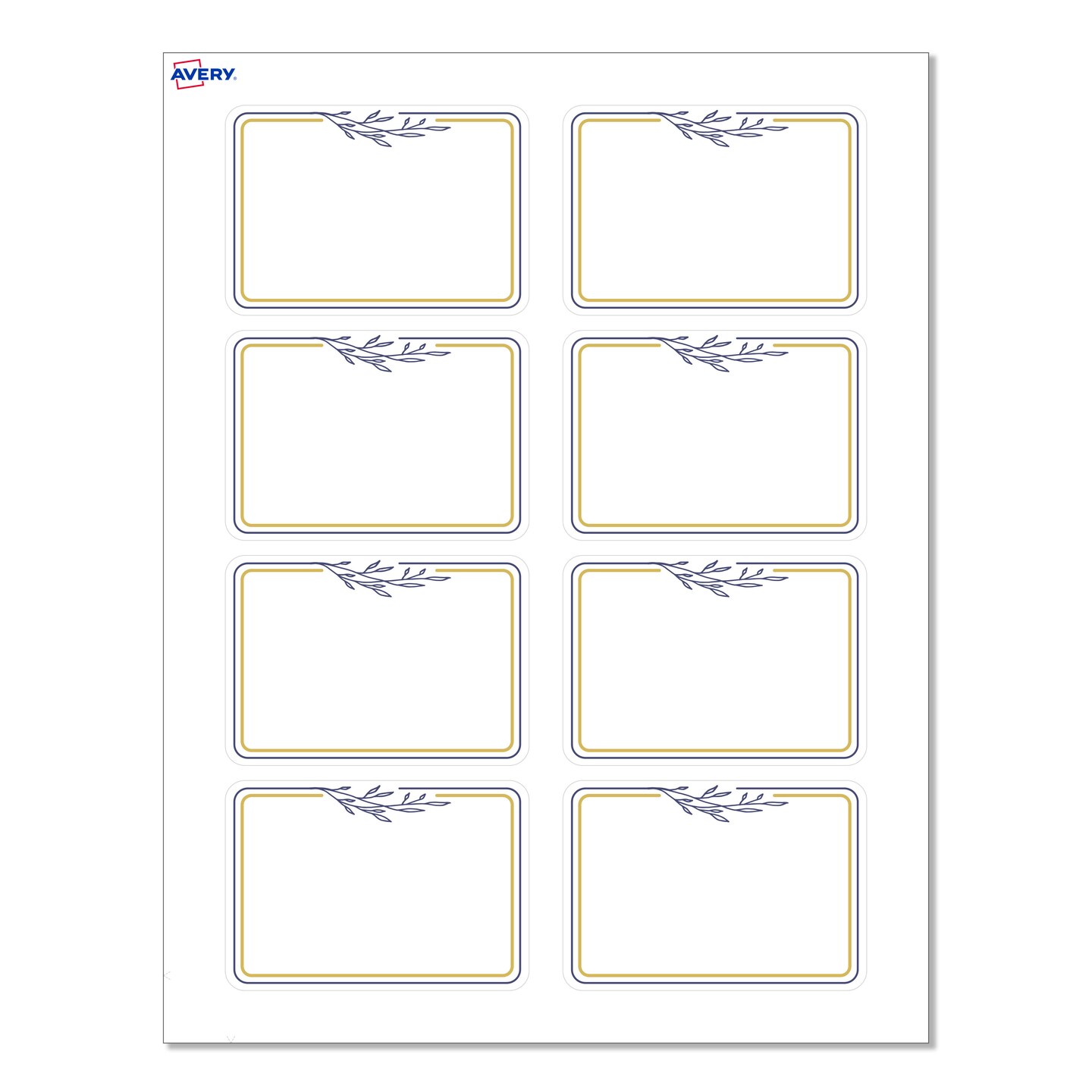 Avery Printable Name Tags With Black & White Polka Dots - 80 Removable Labels