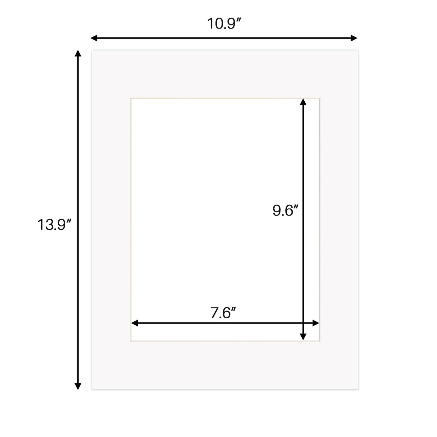 ZBEIVAN 11x14 White Picture Mats with Core Bevel Cut Frame Mattes for 8x10 Pictures - Pack of 12