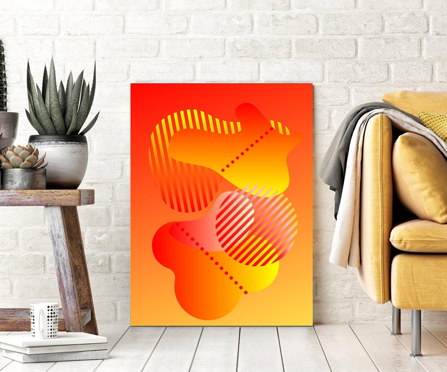 Abstract Artwork Fire Red Print or Framed Wall Art for Wall Decor Q Framed Canvas Artwork