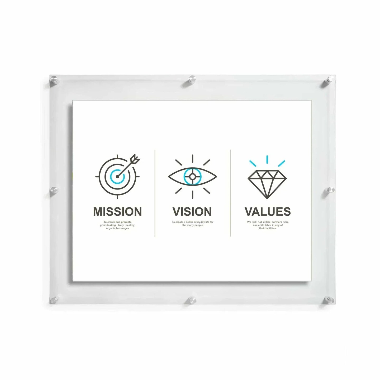 Floating 24X36 Acrylic Wall Frame - Frameless 24X36 Photo Frame