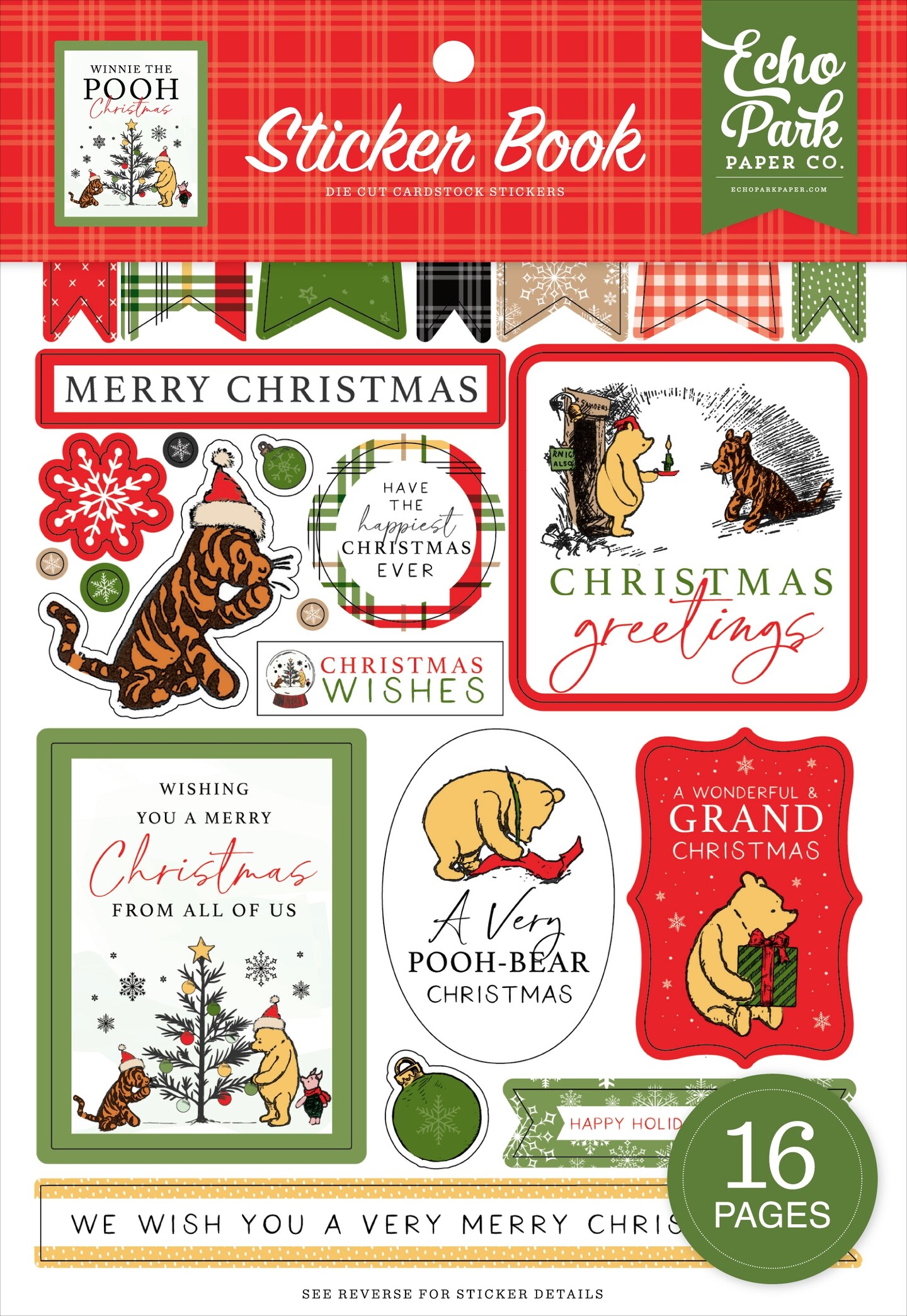 Echo Park Sticker Book-Winnie The Pooh Christmas