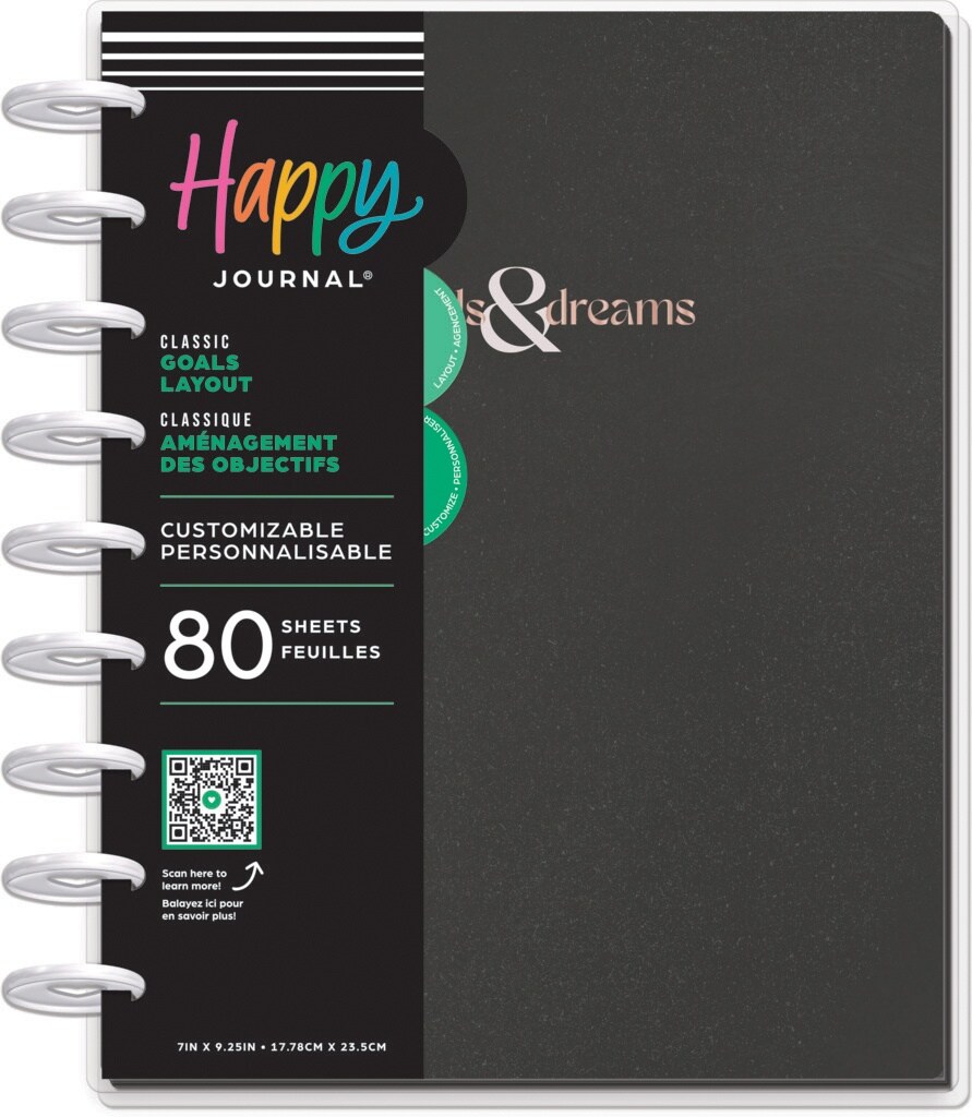 Happy Planner Disc Bound Guided Journal-Mauve &#x26; Moss