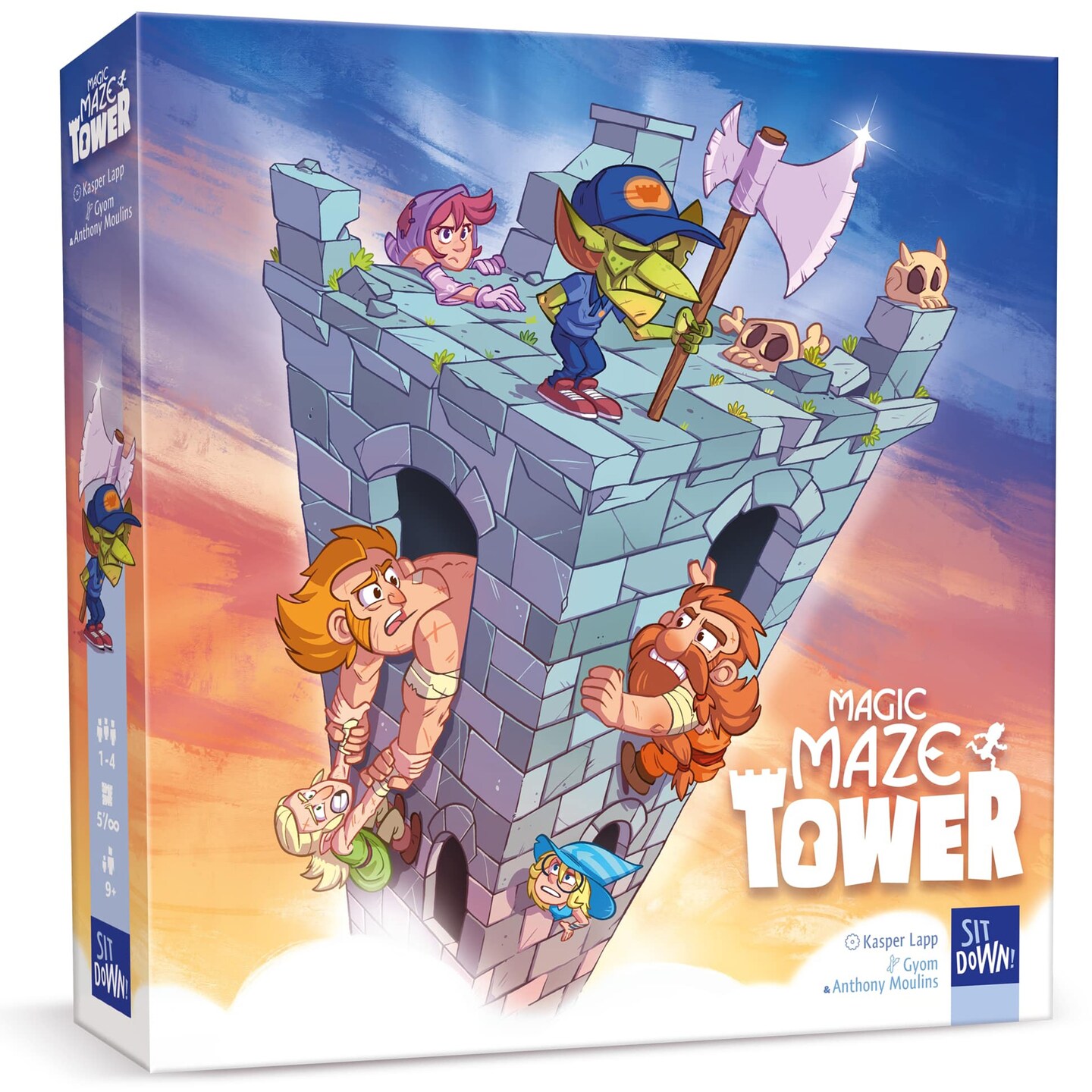 Sit Down Games: Magic Maze Tower - Cooperative Puzzle Board Gam, Quest Campaign Game, Problem Solving, Family, Ages 9+, 1-4 Players, 30+ Min