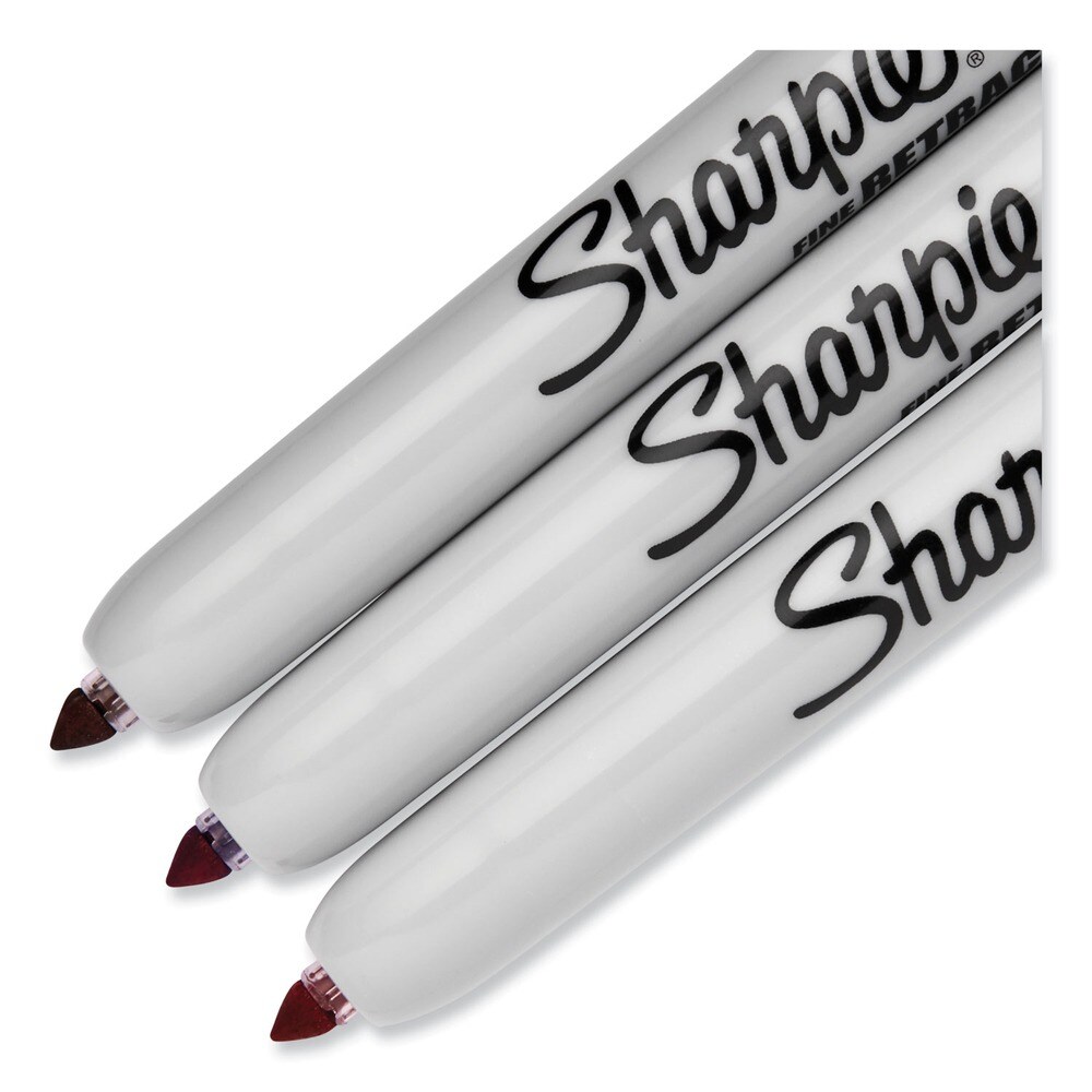 Sharpie Fine Bullet Tip Retractable Permanent Marker - Assorted Colors (3/Set)