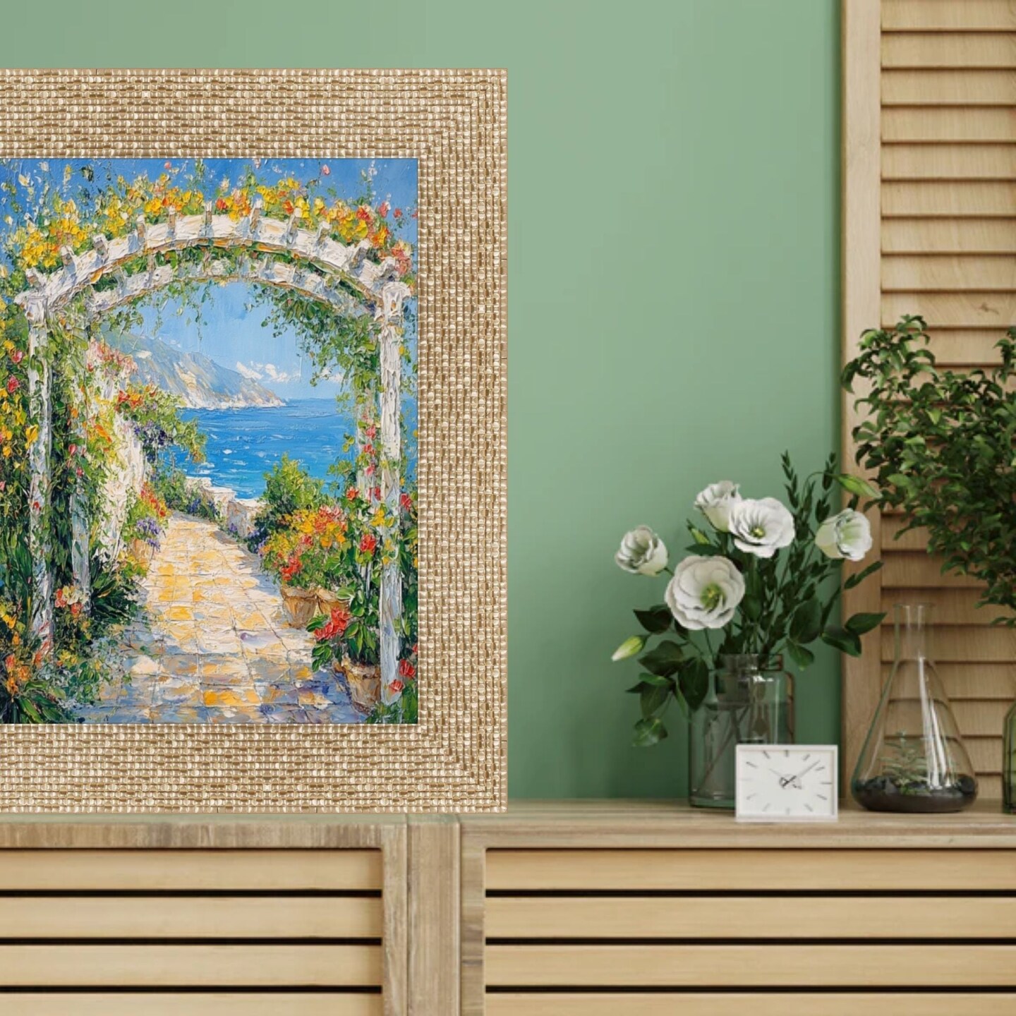 Wide Bright Gold Glitter Metallic Picture Frame - Modern Disco Retro 40x60 frame