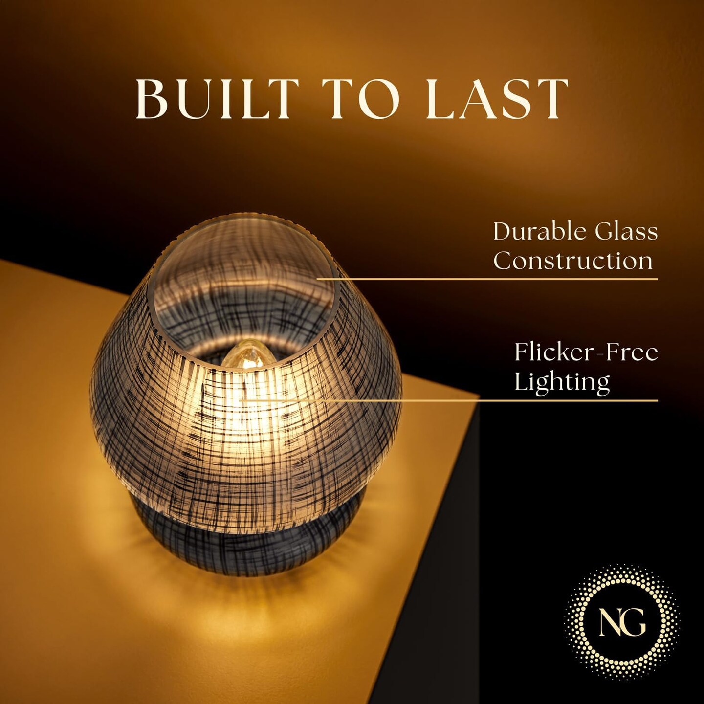 Next Glow Mushroom Lamp &#x2013; Retro Funky Mushroom Black Table Lamp, Dimmable LED, E26 Socket 120v