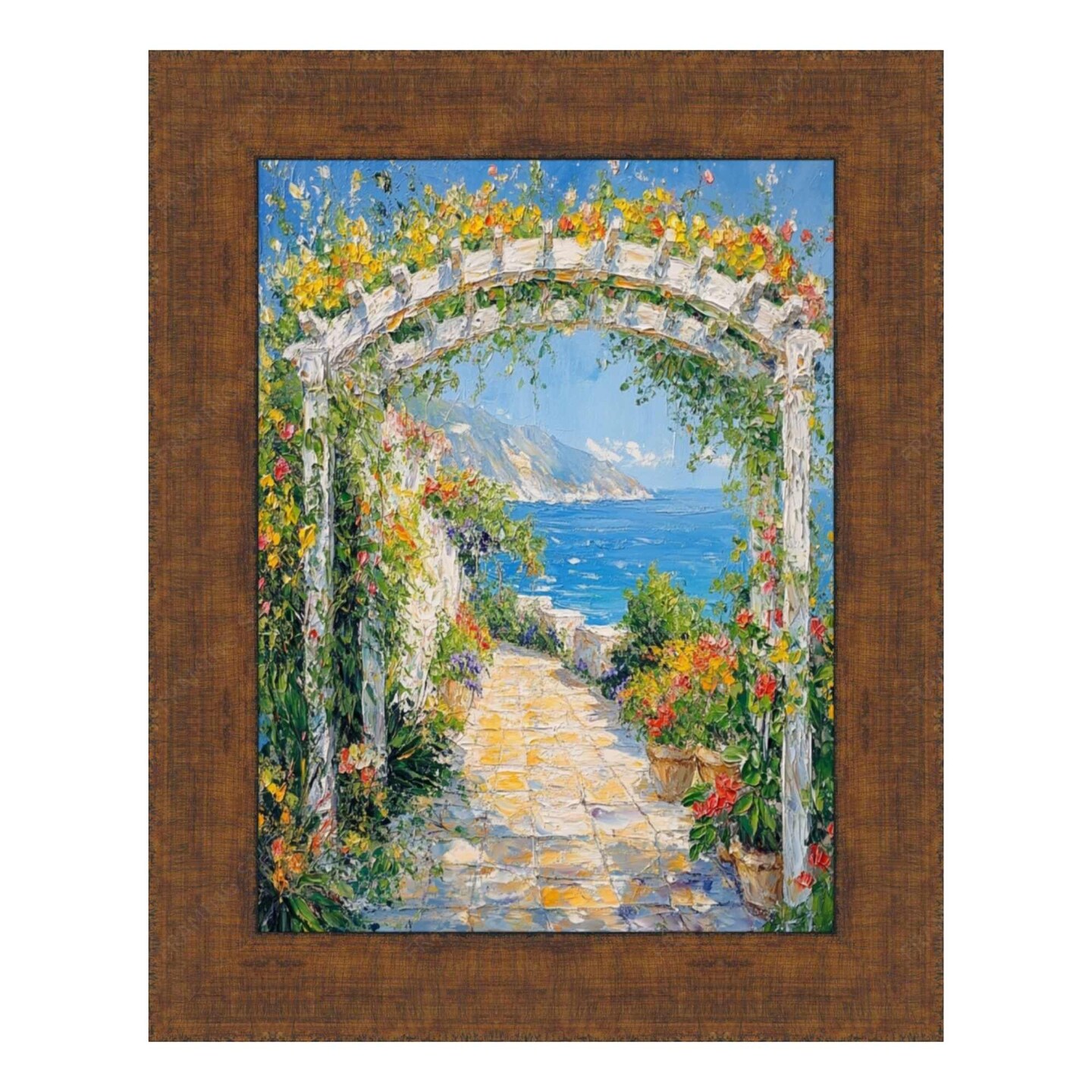 Wide Antique Gold Bronze Flat Picture Frame 24x24 frame