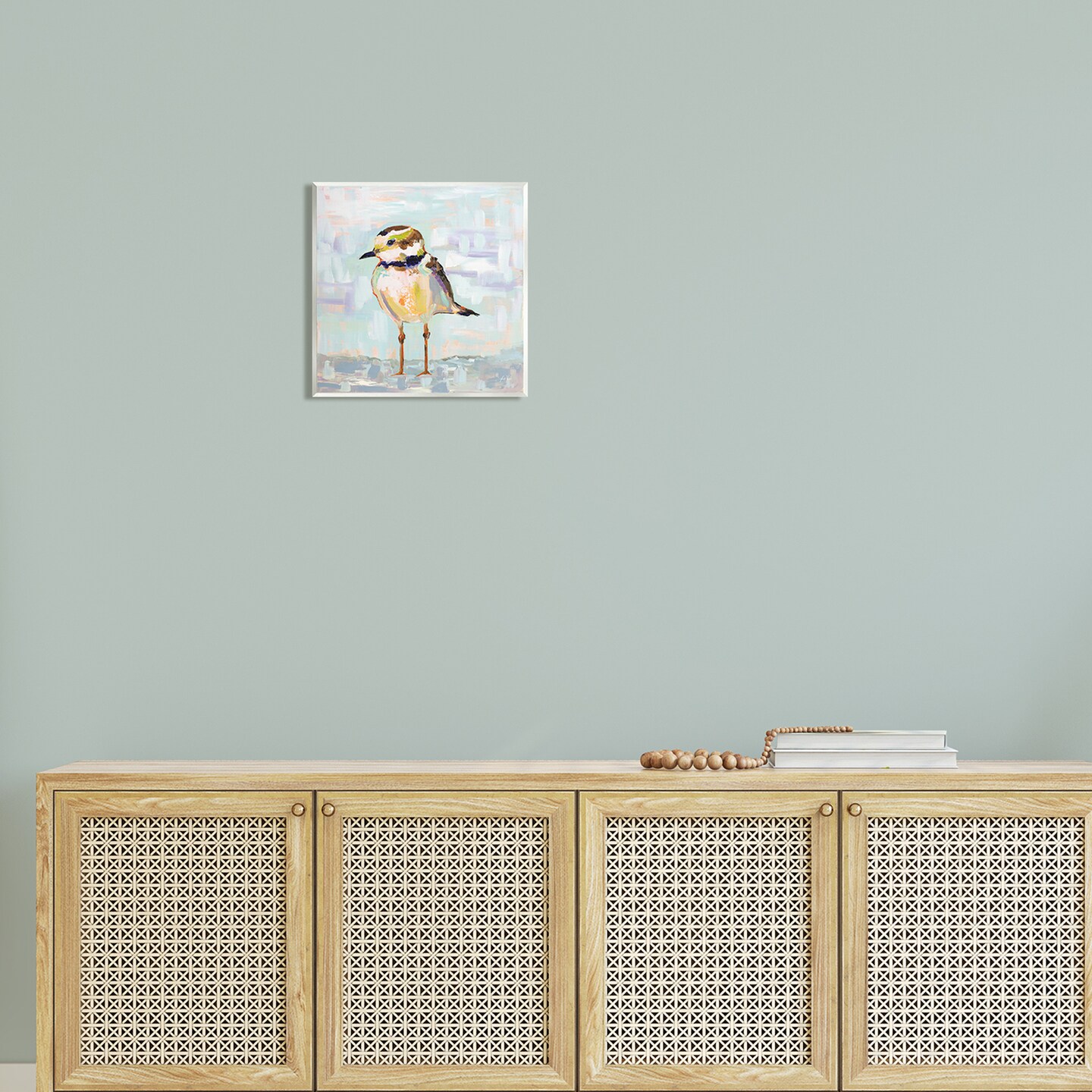 Stupell Industries Coastal Plover Patchwork Abstract Wall Plaque Design By Jeanette Vertentes