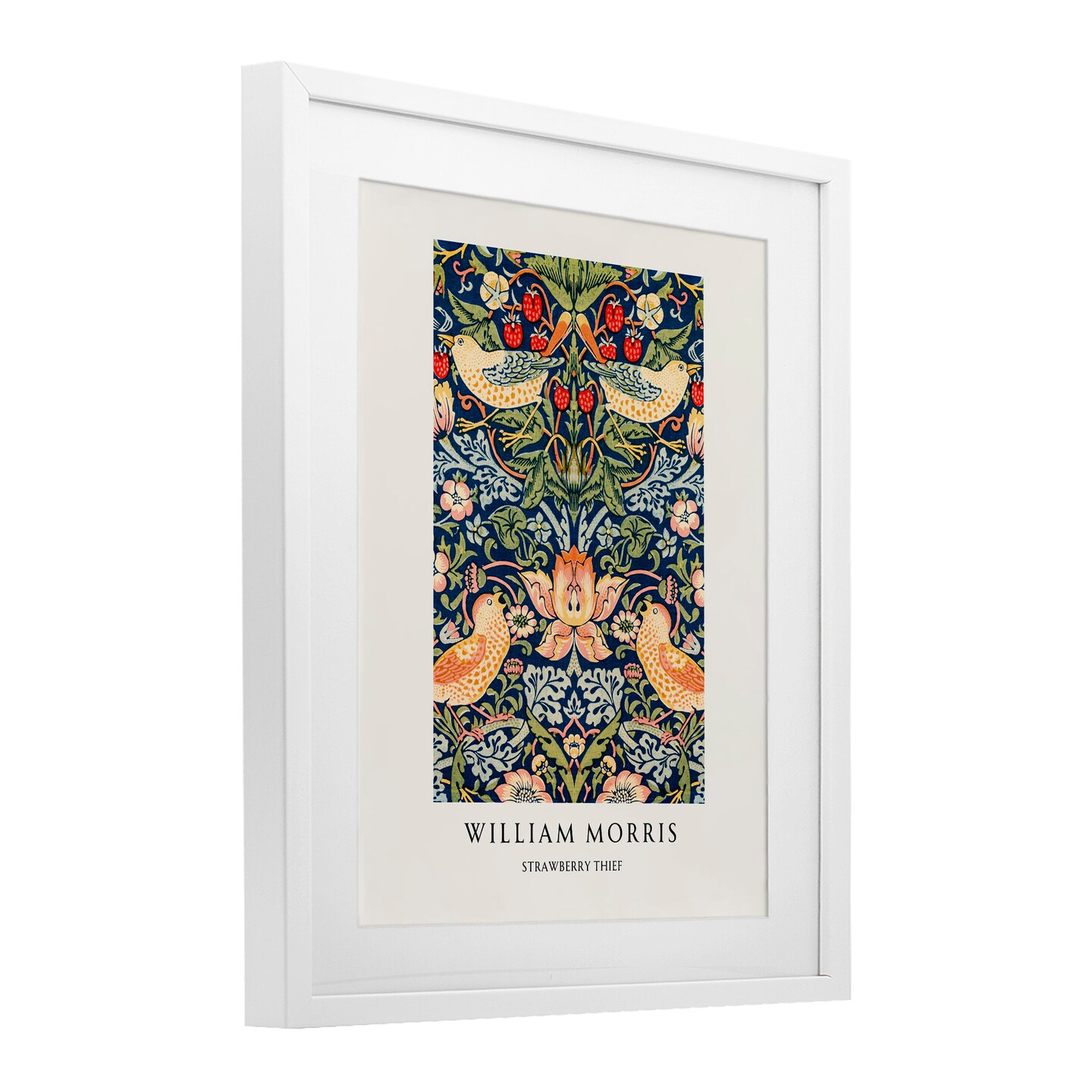 Stupell Industries William Morris Strawberry Thief Black Framed Print Under Glass, design by Vintage Hustle