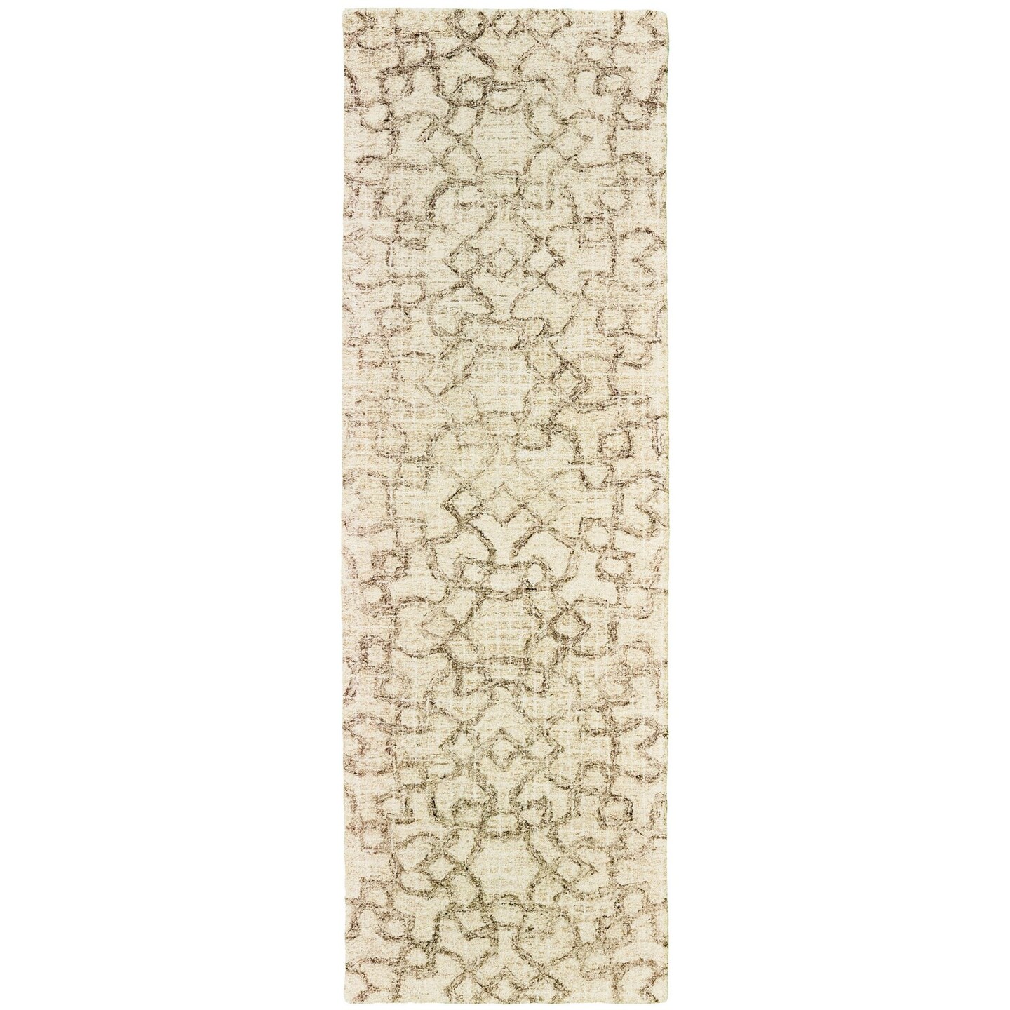 Edge Collections - 8' - Brown - Geometric Hand-Tufted Runner Rug for Inviting Spaces - 1 Piece