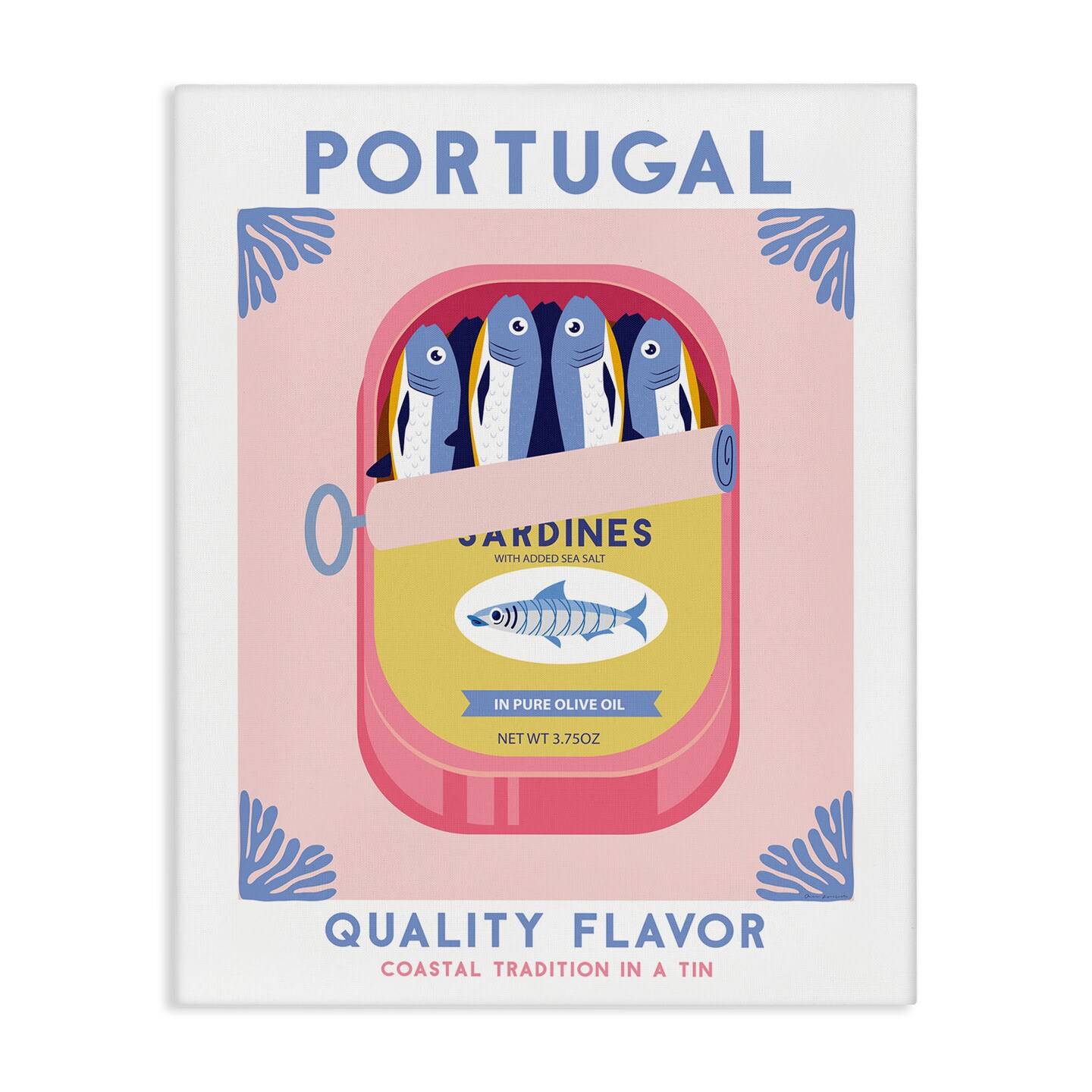 Stupell Industries Portugal Sardine Can Canvas Wall Art Design by Omar Escalante
