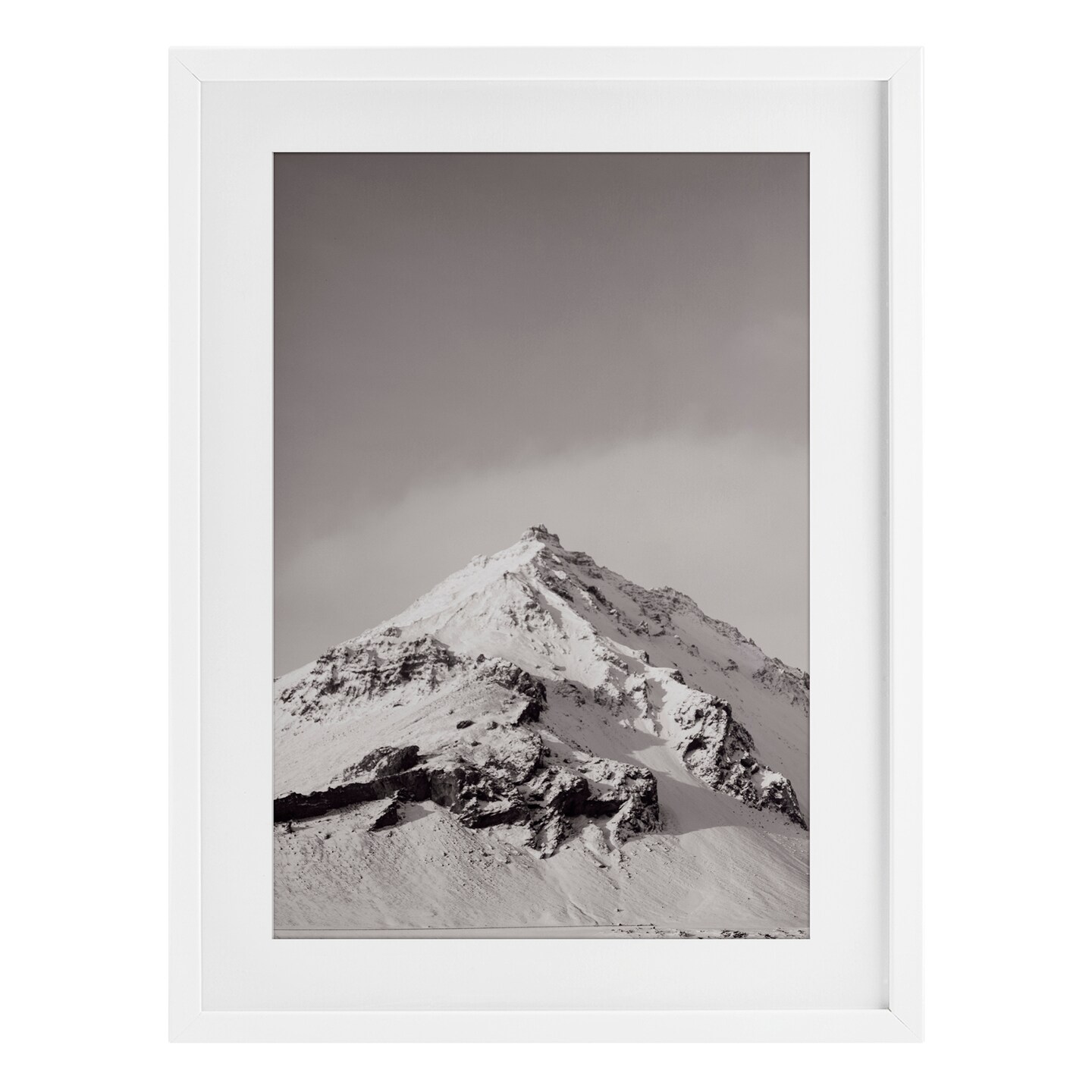 Stupell Industries Icy Mountain Peak Iceland Black Framed Print Under Glass, design by Jade Sharp Photo