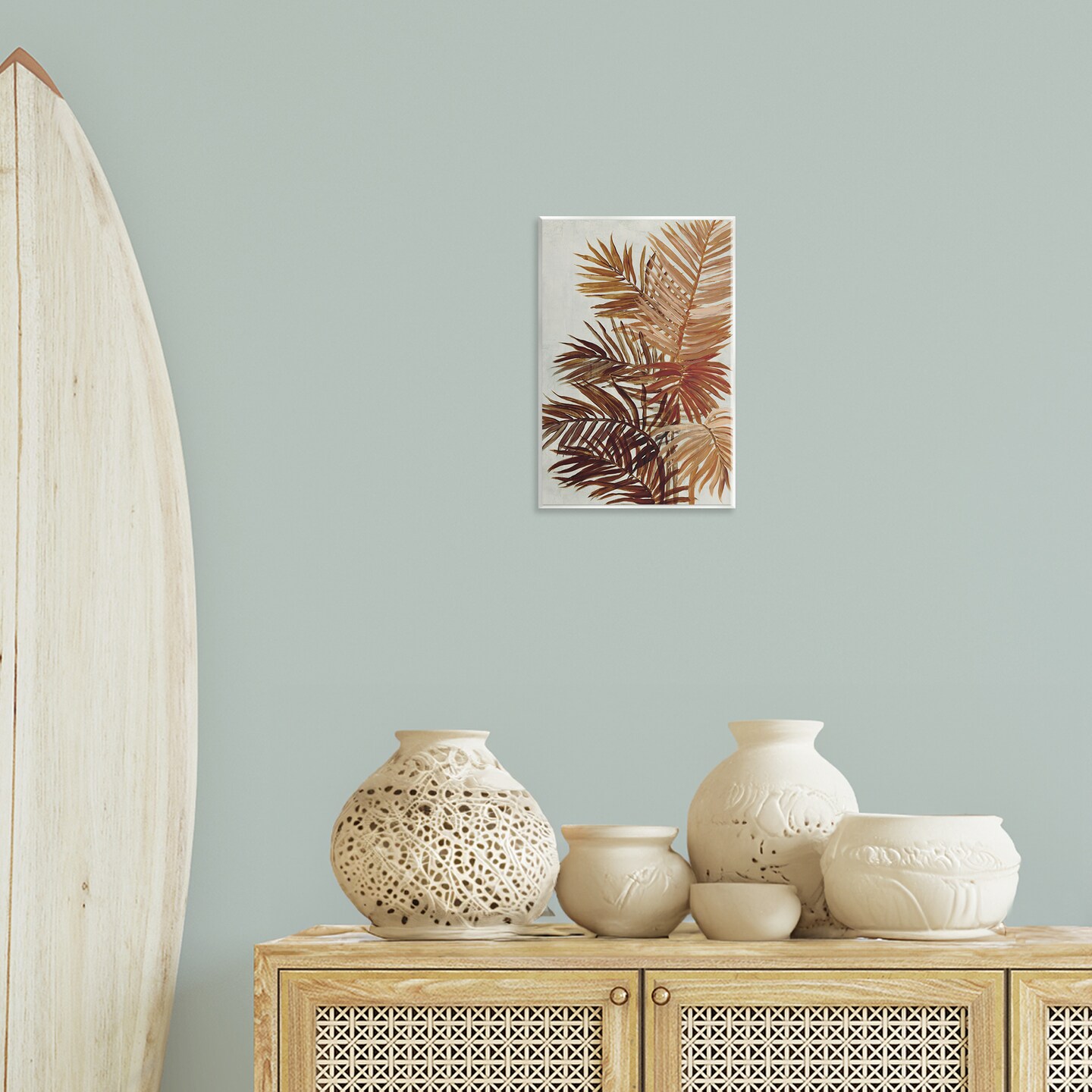 Stupell Industries Natural Palm Leaves Wall Plaque Art Design by Jacob Q