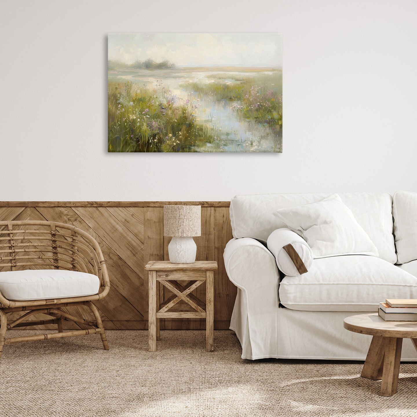Stupell Industries Spring River with Wild Blooms Canvas Wall Art Design by LSR Design Studio
